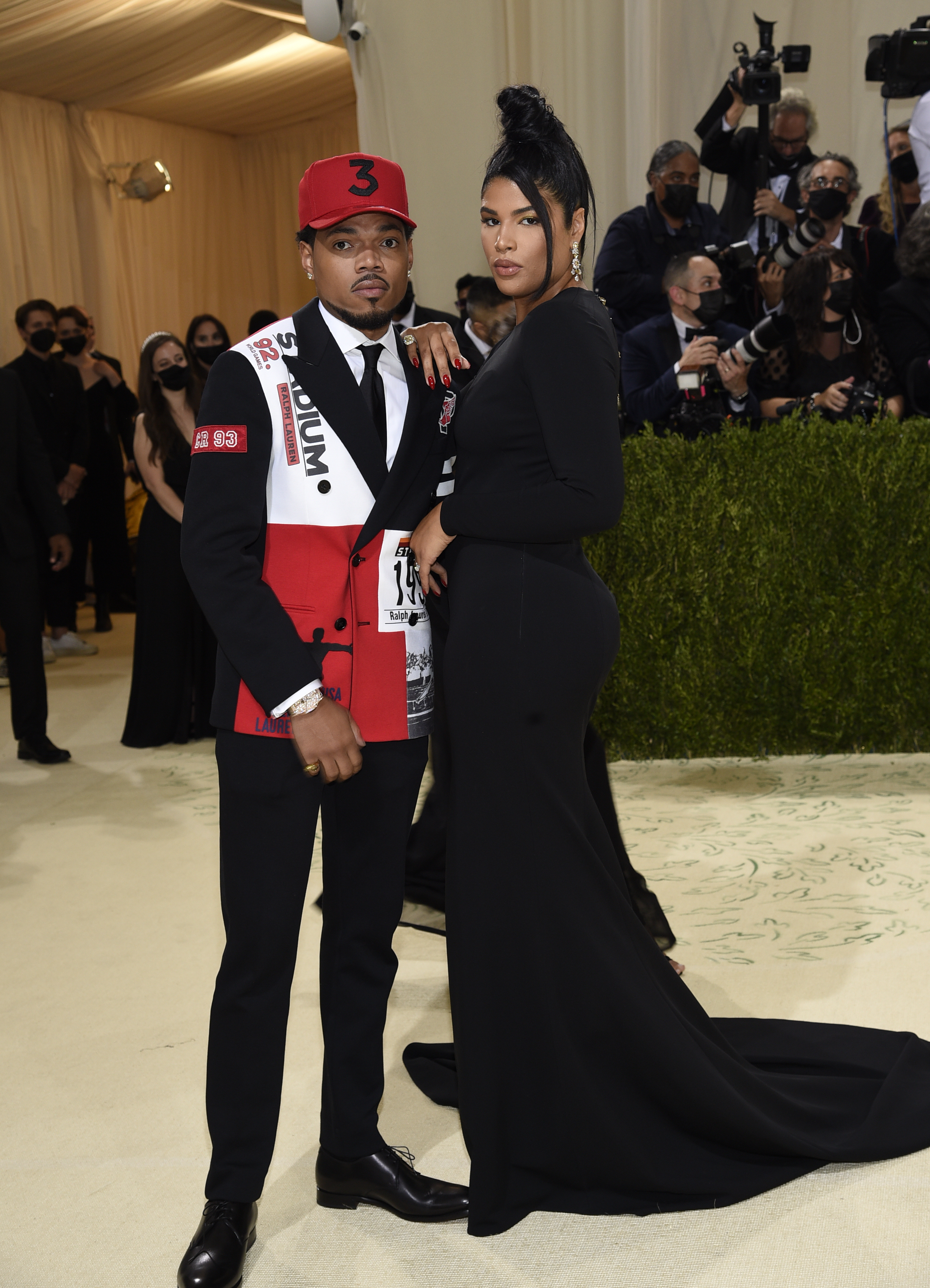 Cordae Dunston, left, and Naomi Osaka attend The Metropolitan