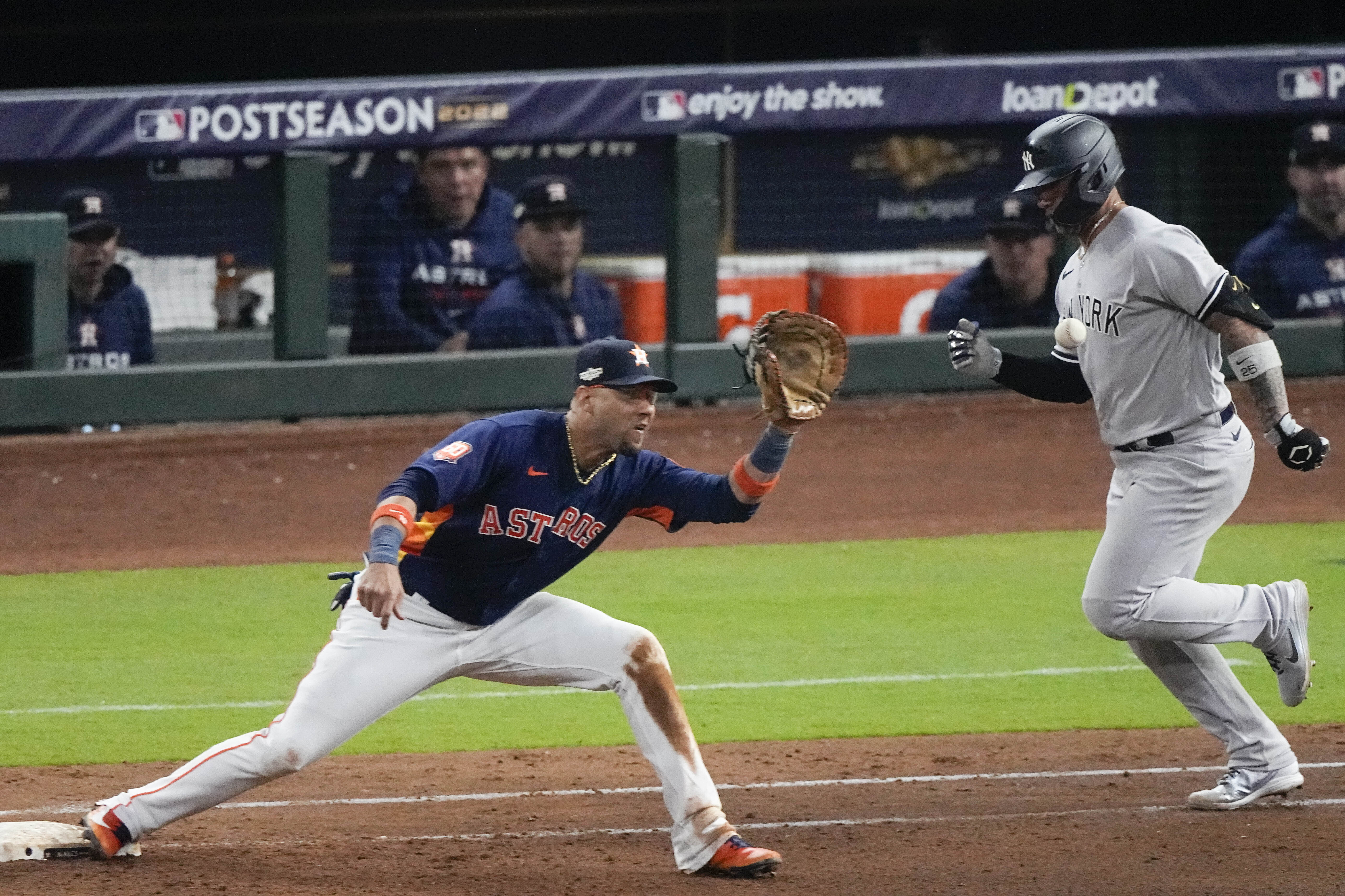 Yankees lose 3-2 to Astros in 11 innings in Game 2 of ALCS - ABC7