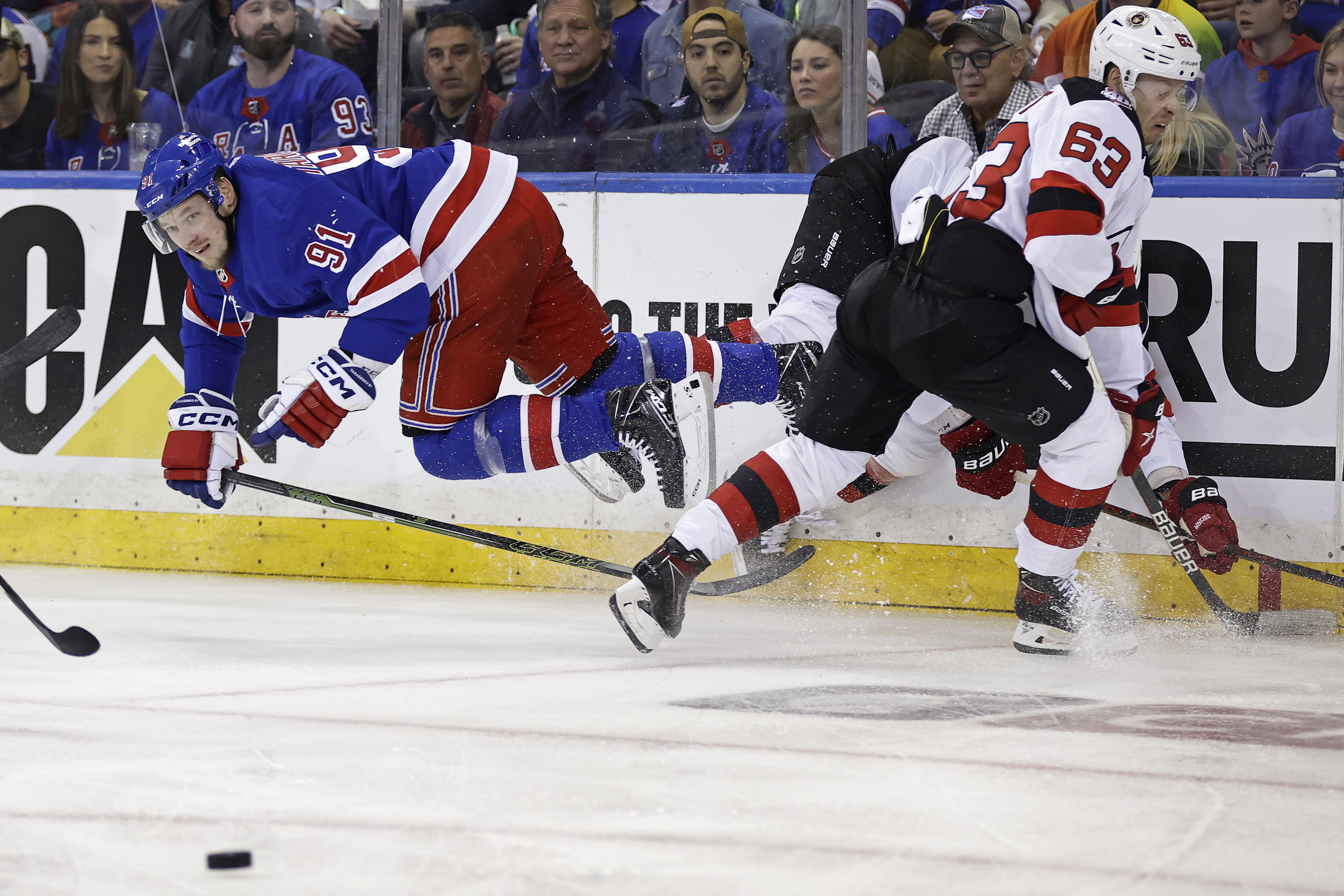 Faster-skating Devils shock Rangers in OT at MSG to climb back into series  