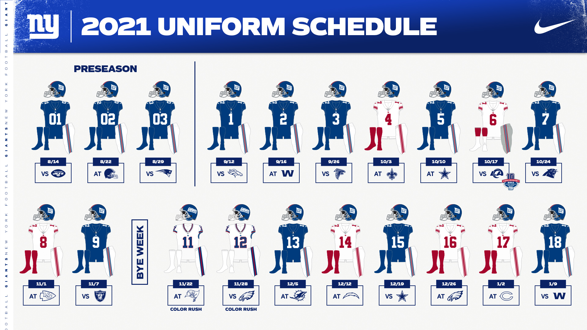 giants uniforms through the years