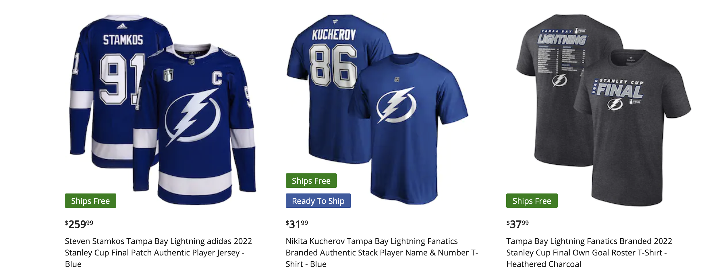 ANY NAME AND NUMBER 2022 STANLEY CUP FINAL TAMPA BAY LIGHTNING