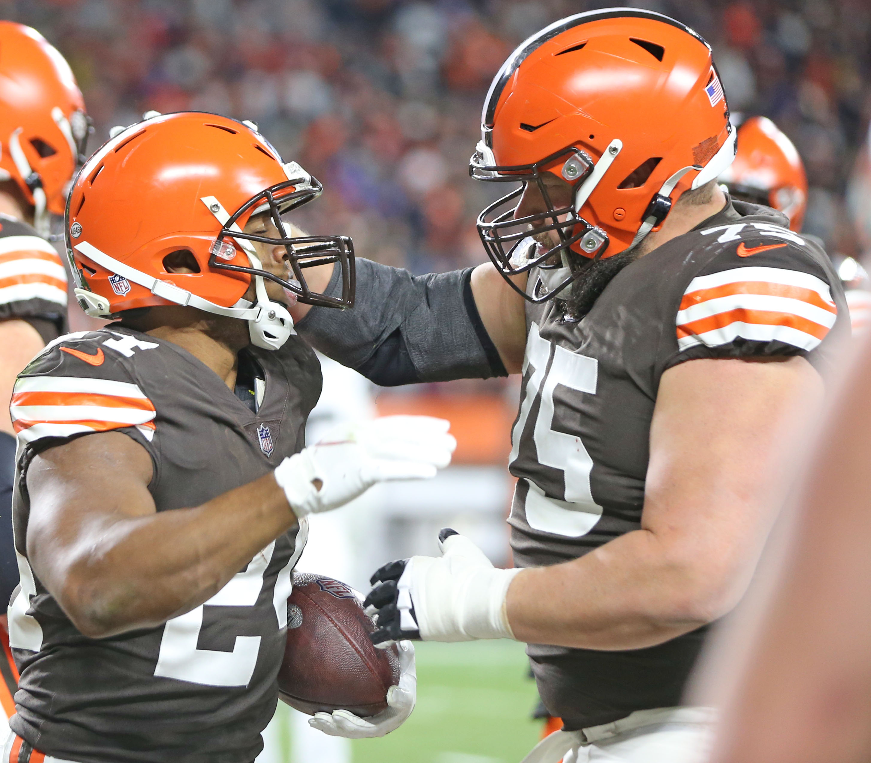 Who is in their last year with the Cleveland Browns?, Nick Chubb, DPJ, or  Wyatt Teller