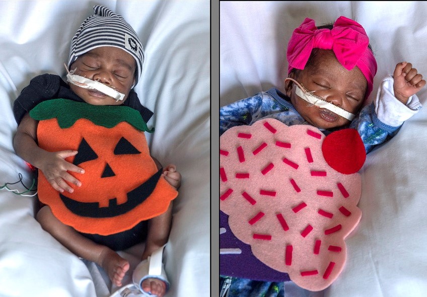 Video NFL Stars Visit Children's Hospital in Halloween Costumes