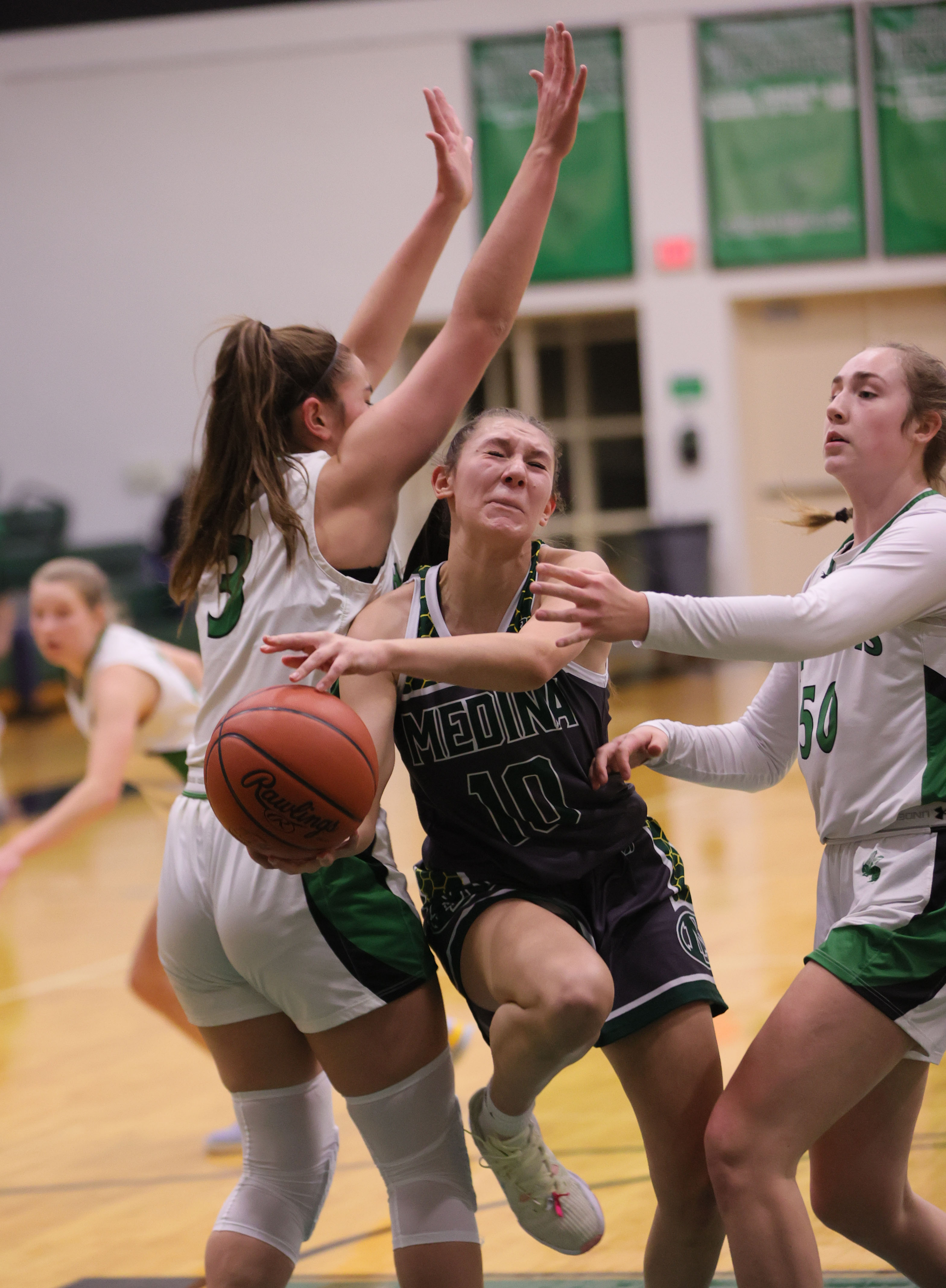 Medina vs. Highland in girls high school basketball, December 19, 2022 ...