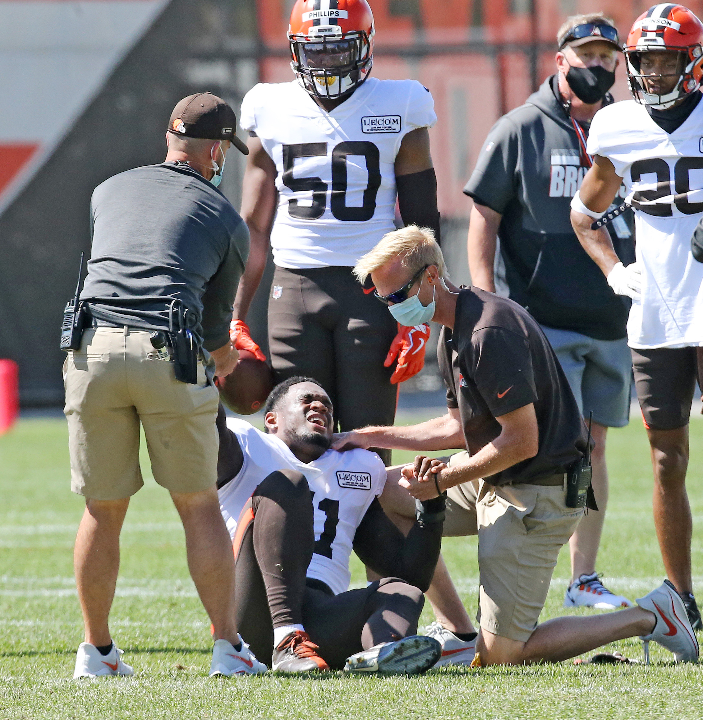 Cleveland Browns cornerback M.J. Stewart Jr. (36) lines up for a