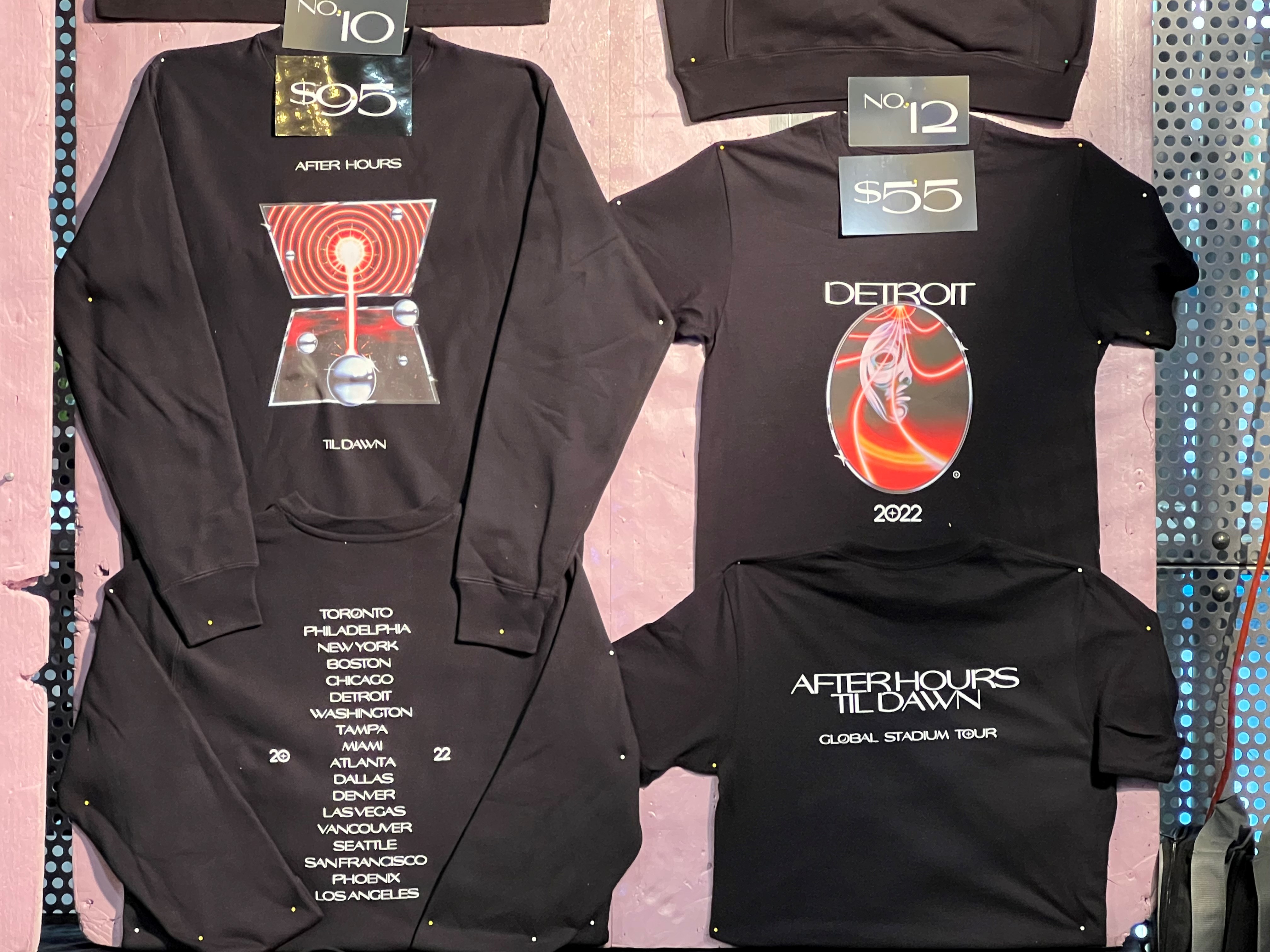 the after hours tour merch