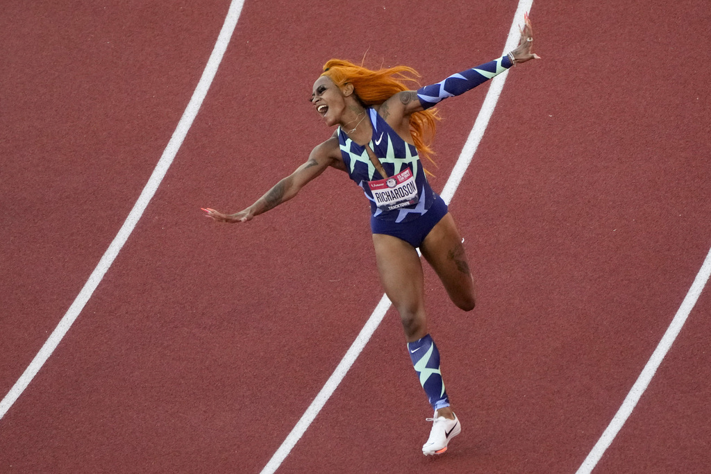 Sha'Carri Richardson wins women's 100 at Olympic trials