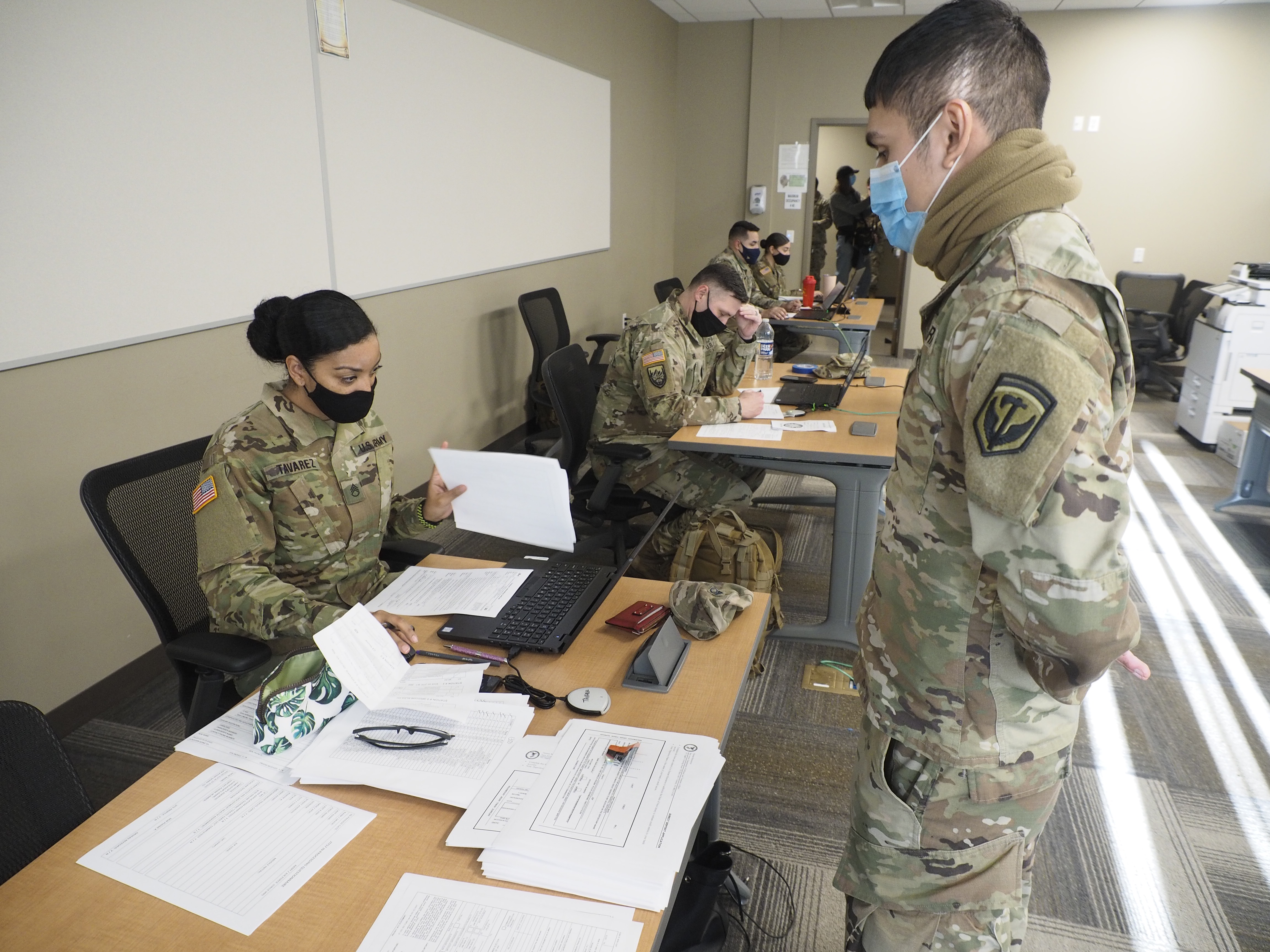 New Soldiers Inprocessing Members of the N.J. National Guard are inprocessed for deployment to ...