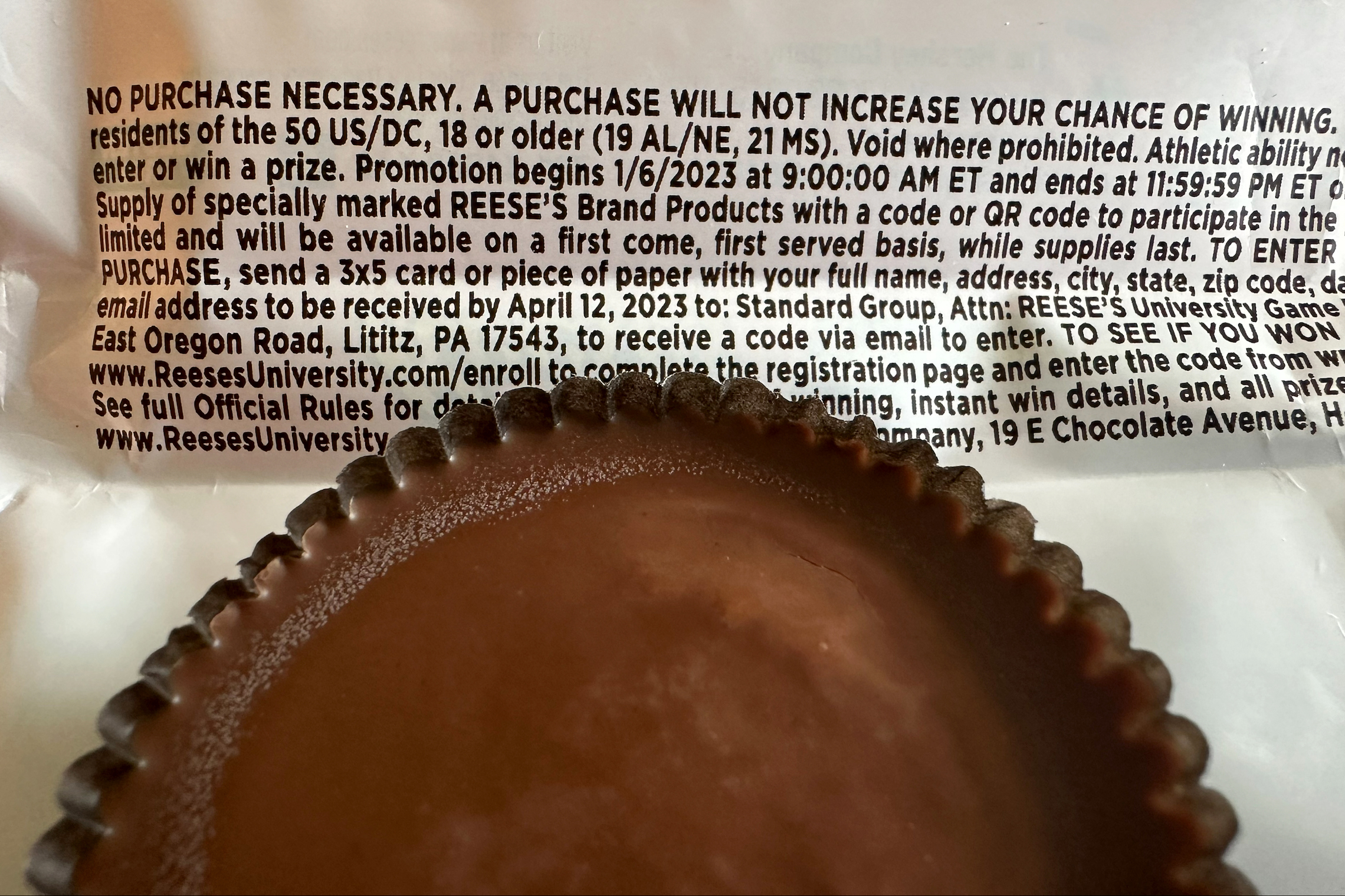 Reese's $25,000 promotion may violate sweepstakes laws