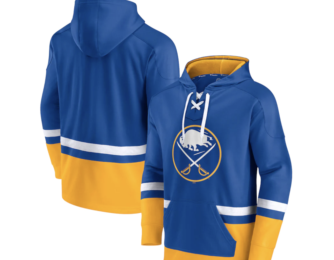 Fanatics NHL Buffalo Sabres Graphic Sleeve Hit Blue Long Sleeve Shirt, Men's, Large