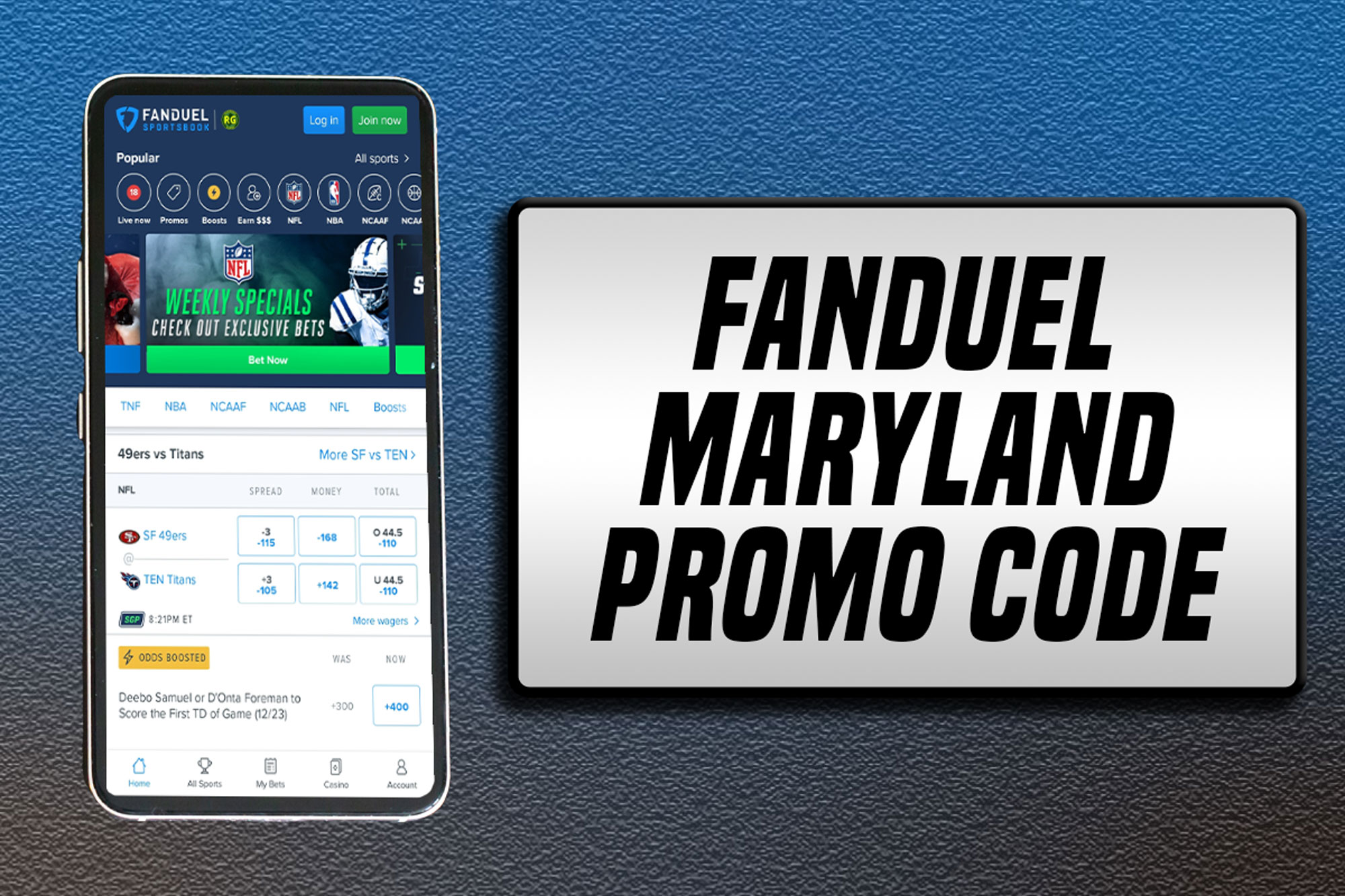 FanDuel promo code for NFL Christmas: $2,500 no sweat first bet on any Week  16 matchup 