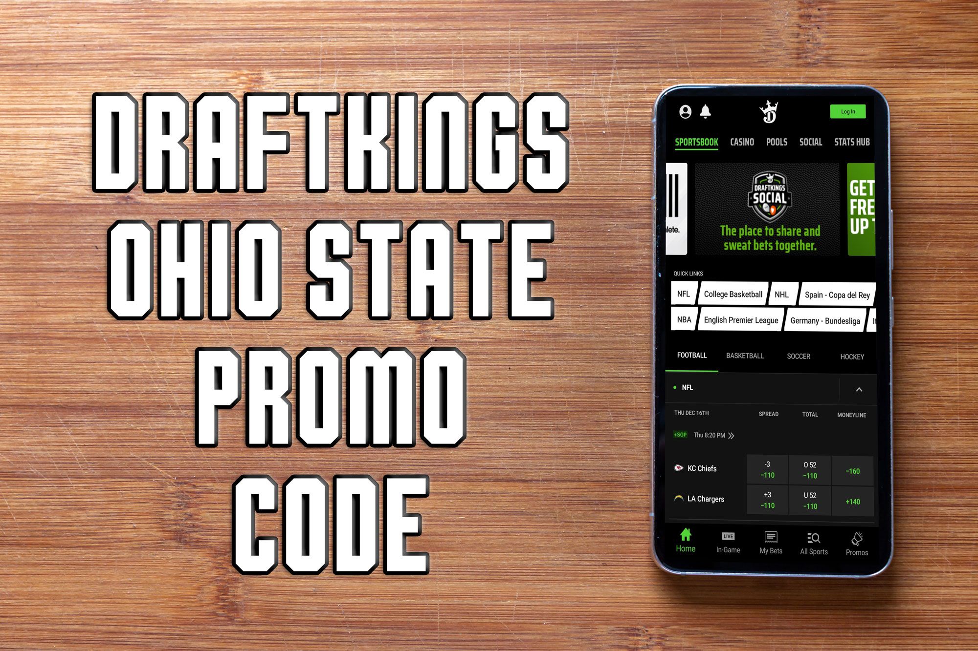 DraftKings promo code: Bet $5, Get $200 in Bonus Bets for NFL today 