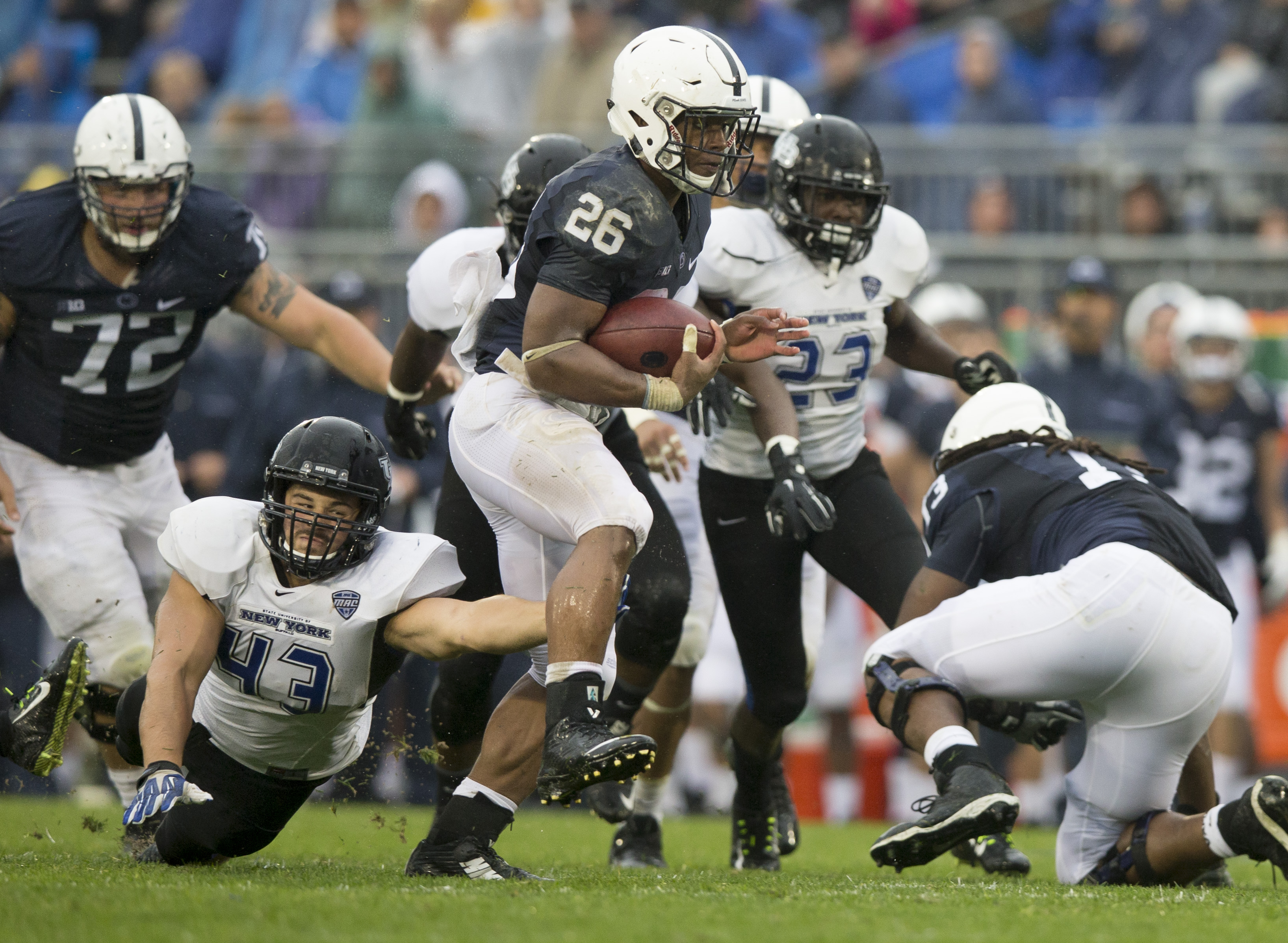 Penn State Running Back Saquon Barkley's Leap Over Buffalo - Pennlive.com