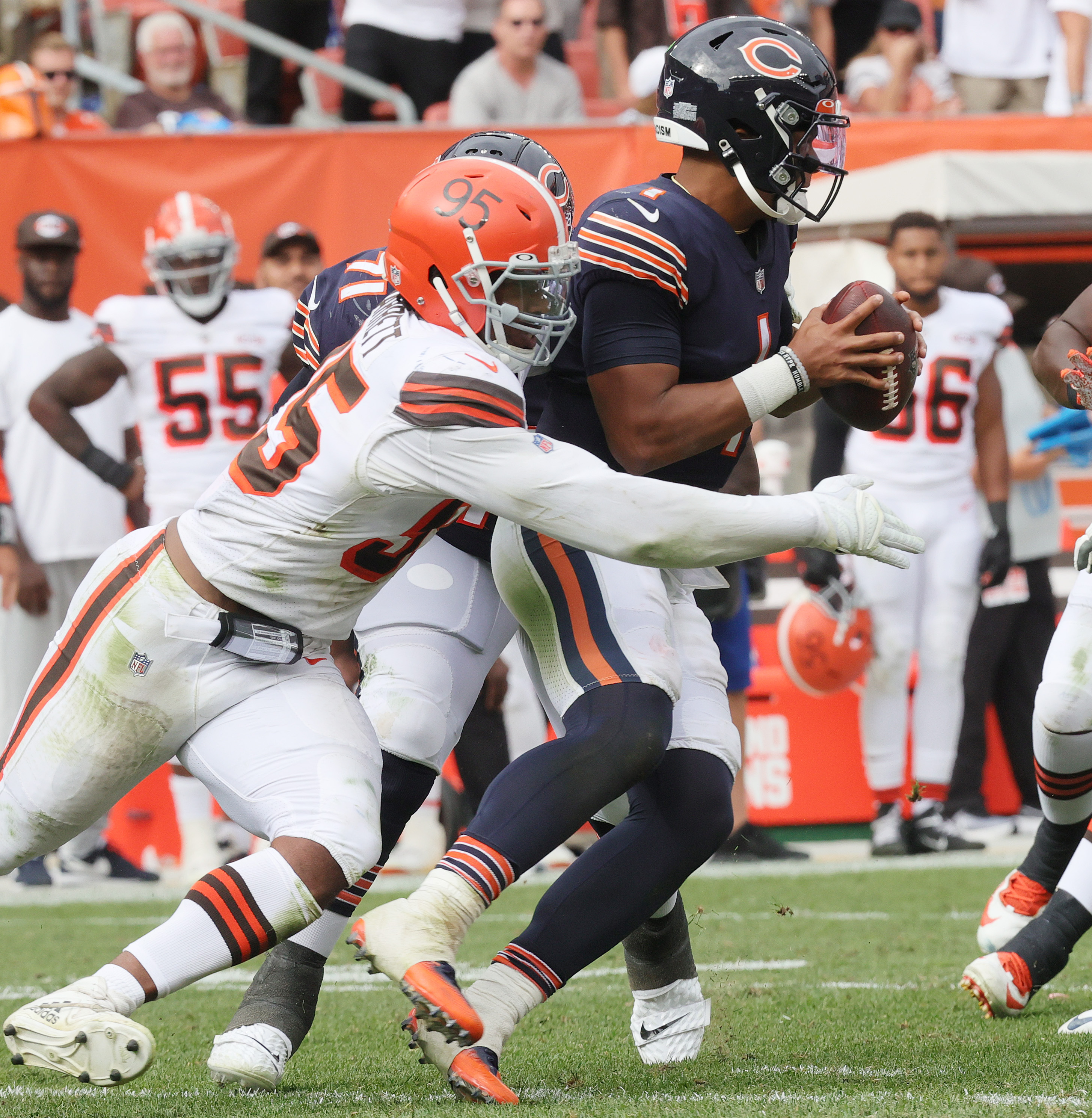 Cleveland Browns Jeremiah Owusu-Koramoah vs. Chicago Bears, September 26,  2021 