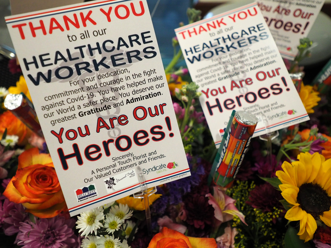 Nutley florist donates, delivers floral arrangements to essential