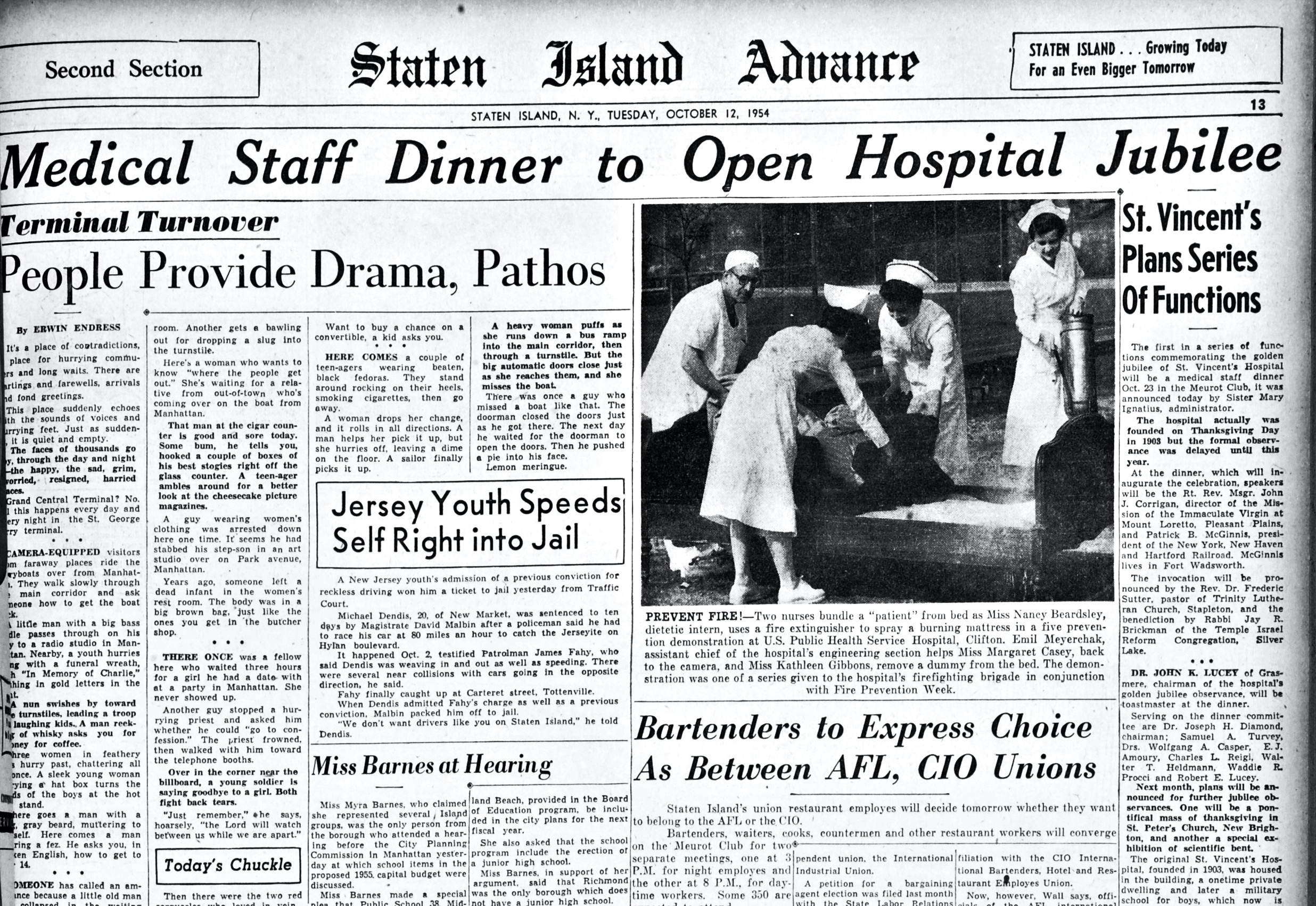Advance Historic Page From Oct 12 1954 Commemorating Hospital S Golden Jubilee Silive Com