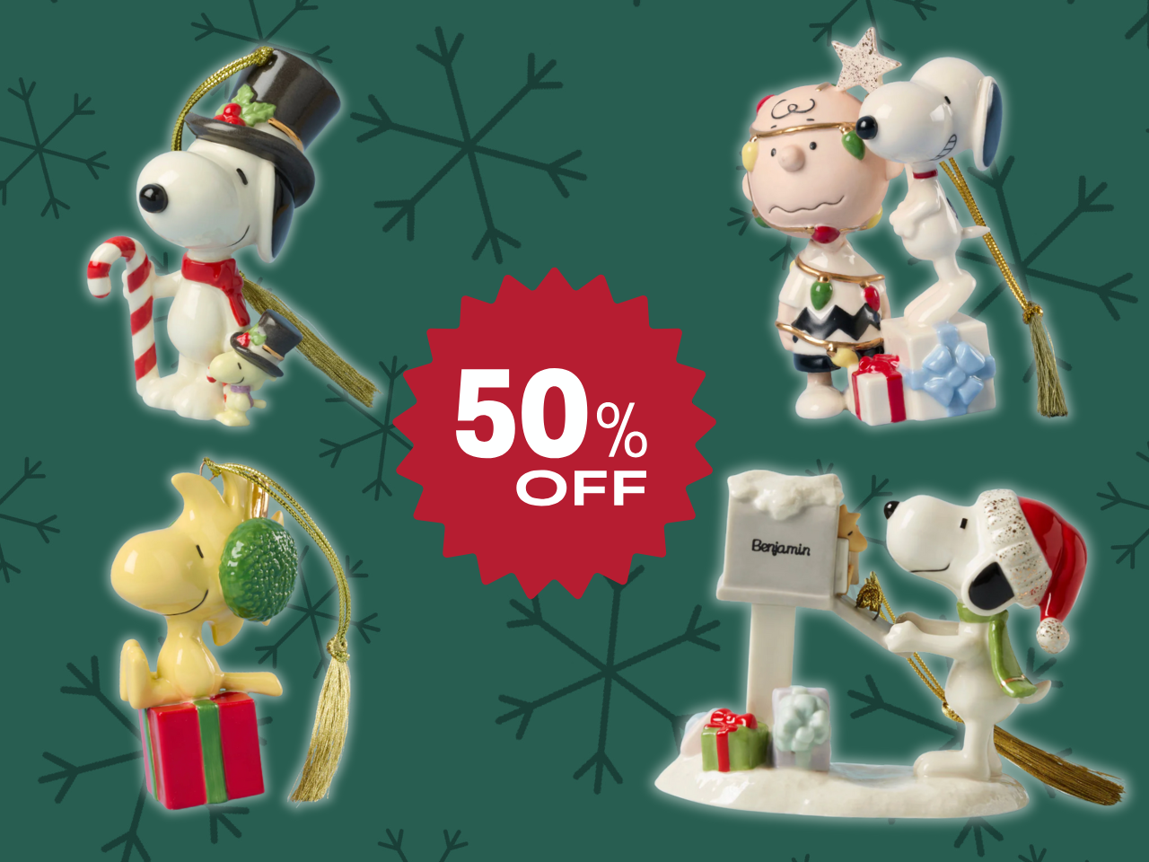 Lenox is offering up to 50% off its Peanuts collection, just in