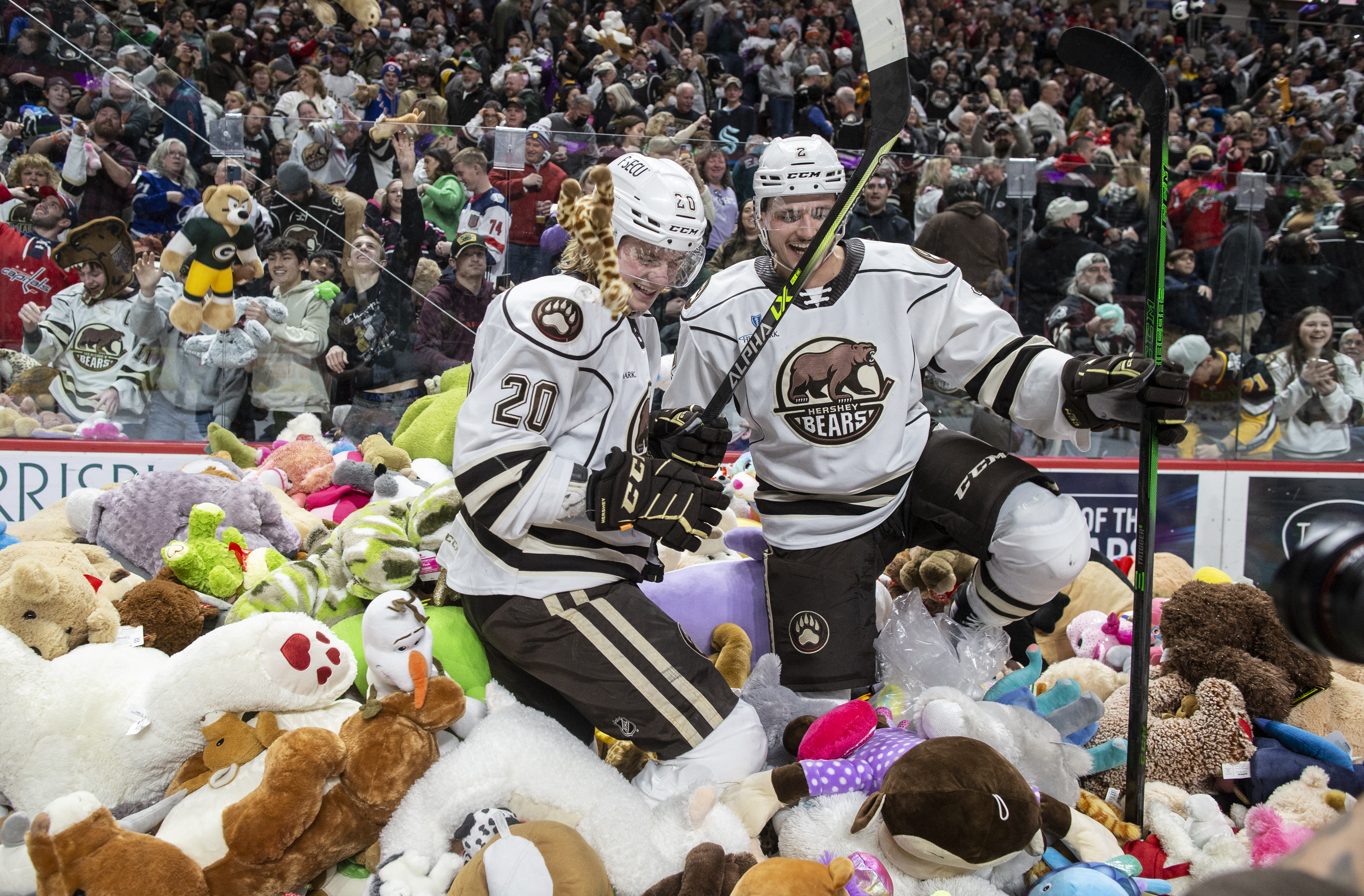 Hershey Bears fans set record by throwing 45,650 bears on ice