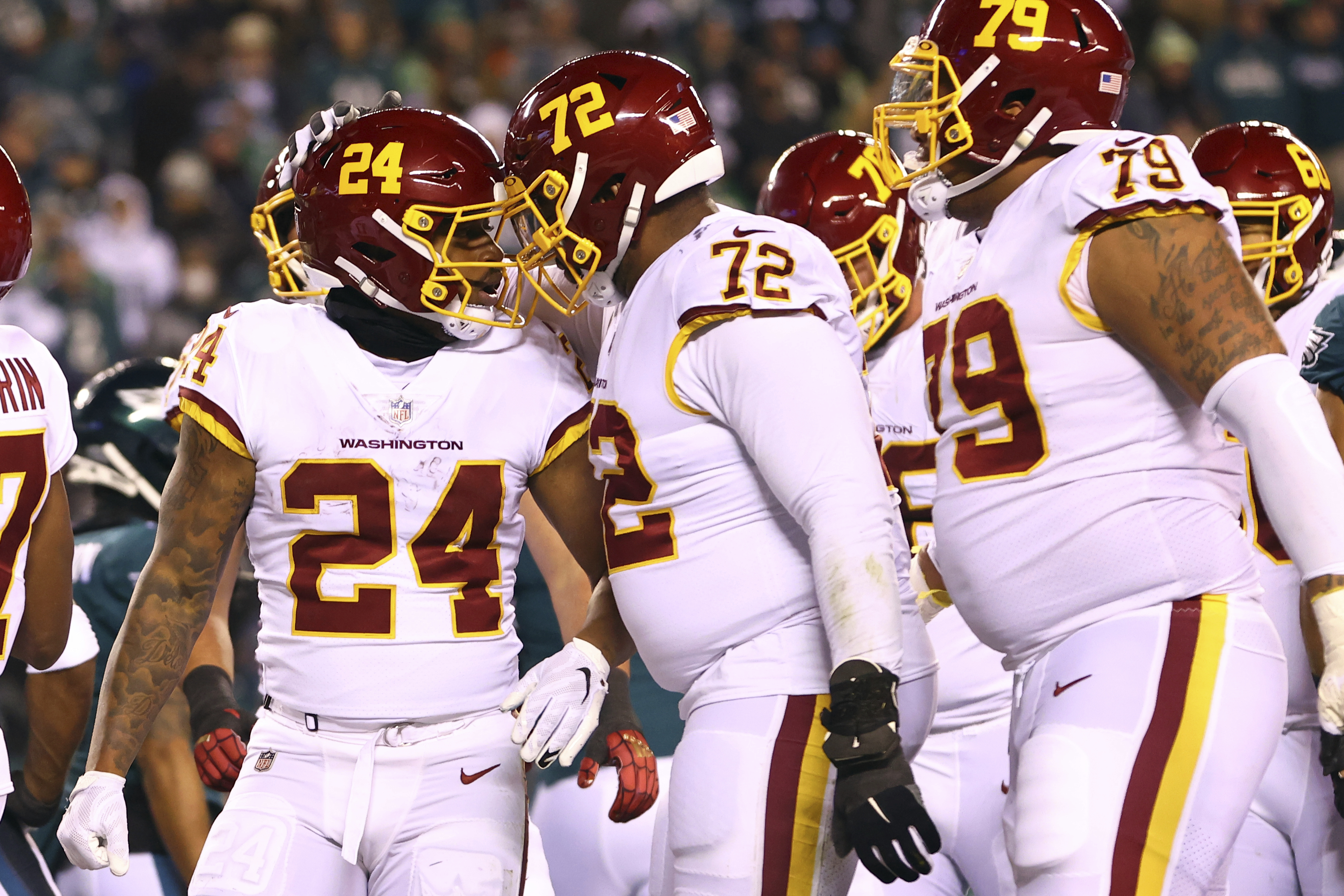 Washington Football Team offensive tackle Ereck Flowers (79) in