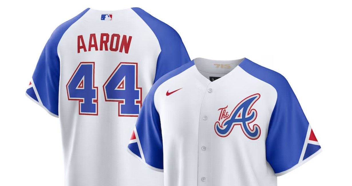 A Limited Edition Grey Jersey for the Legendary Hank Aaron #44 of the  Atlanta Braves