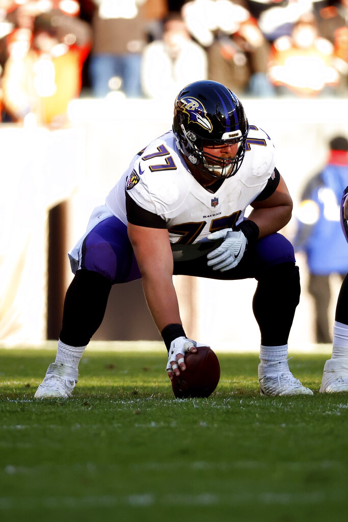 Bradley Bozeman agrees to deal with Panthers, leaving Ravens to start over  at center