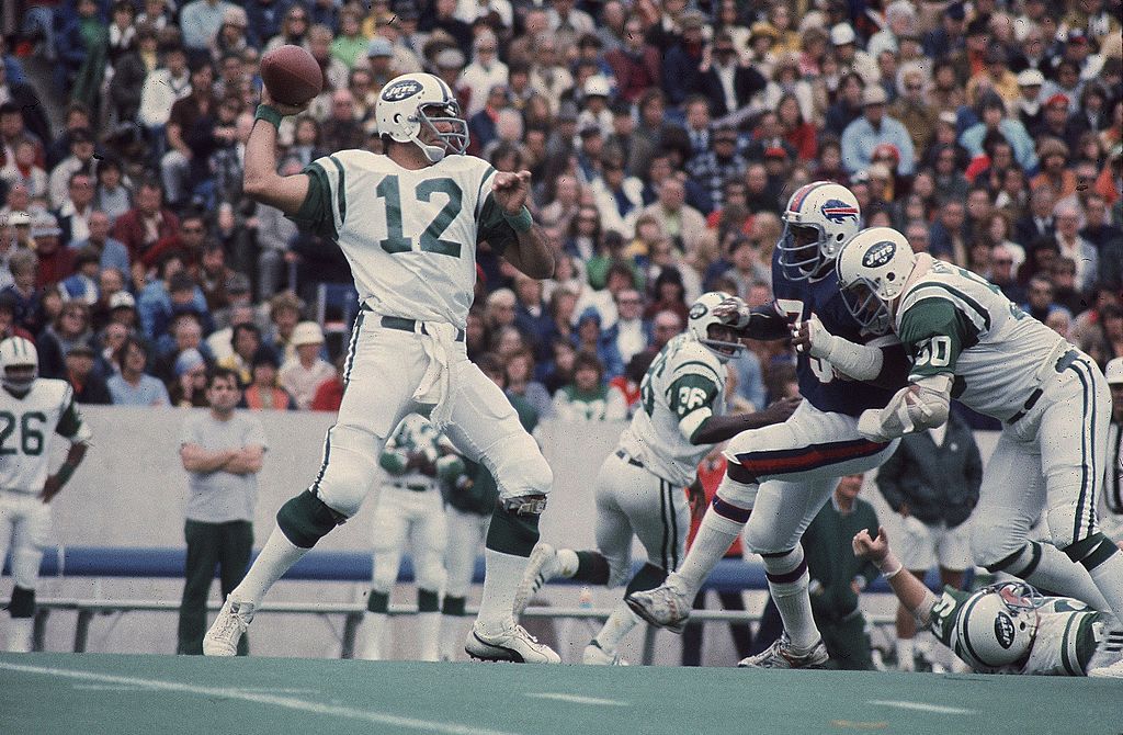 Jets Quarterback Joe Namath Watches Game Photograph by Bettmann