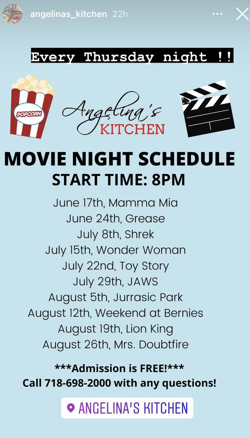Angelina S Kitchen Hosts Free Entry Drive In Movies Every Thursday Silive Com