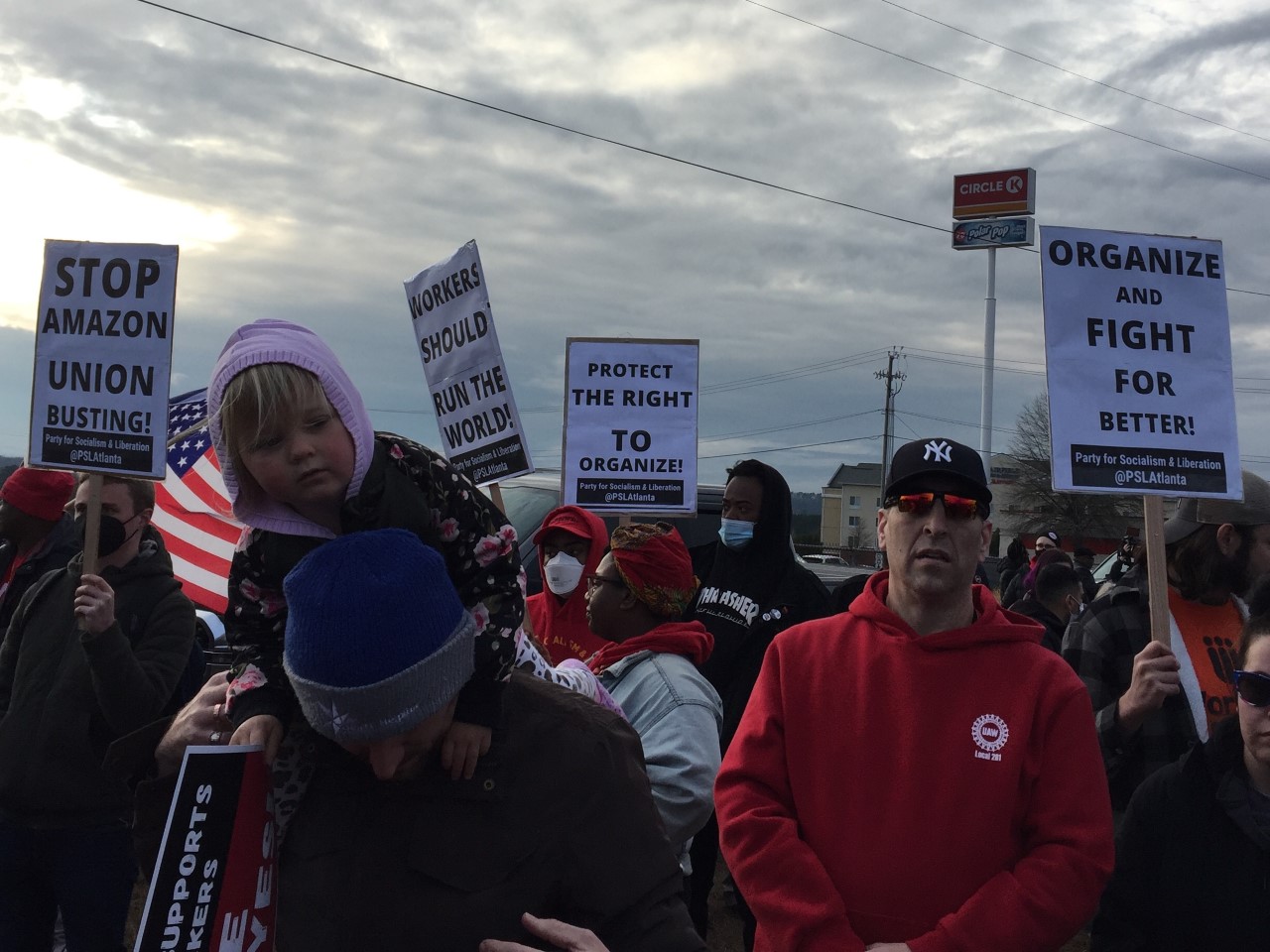 Amazon union rally in Bessemer Feb. 26, 2022 - al.com