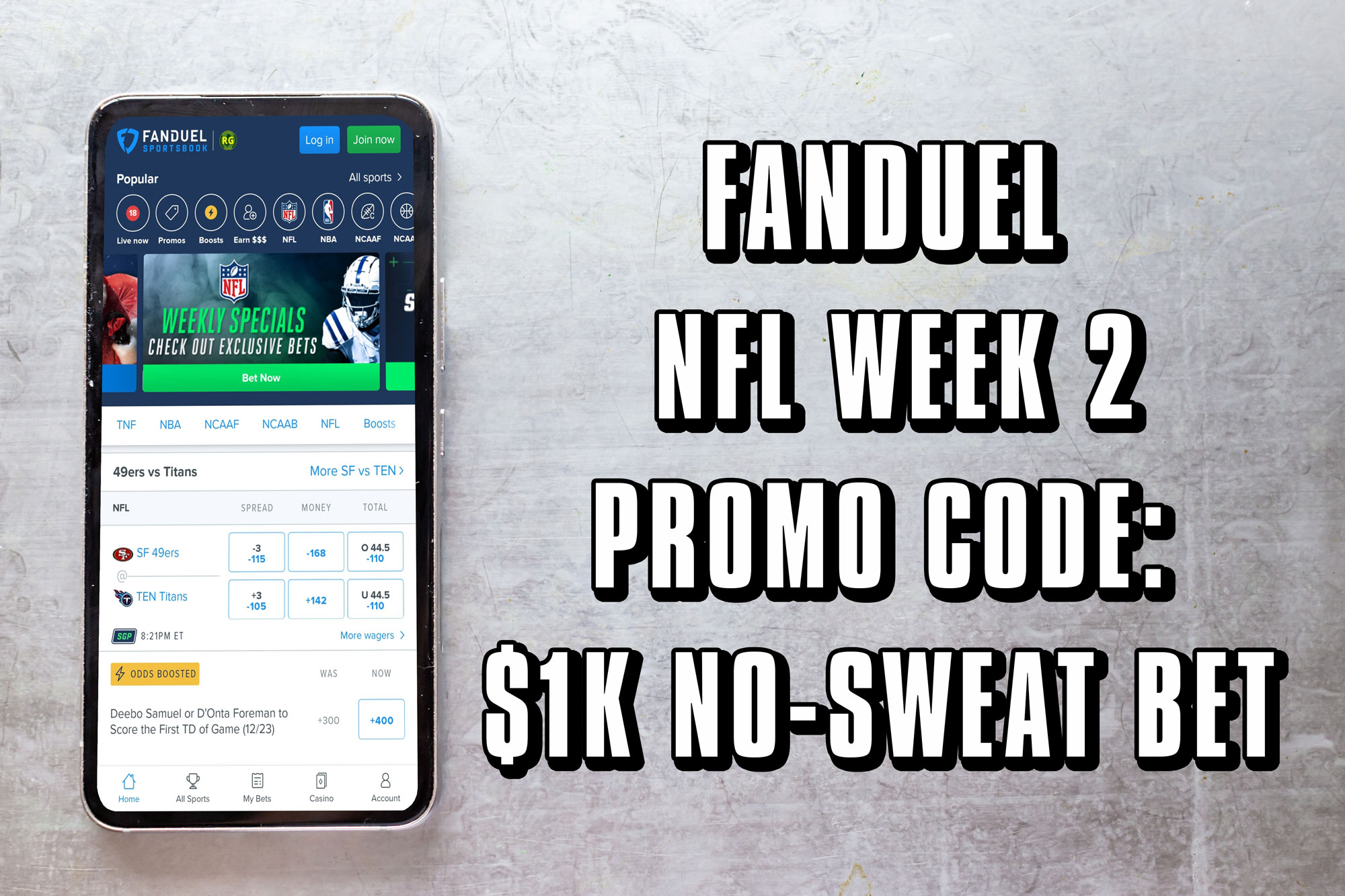 FanDuel Promo Code: Thursday Night Football No-Sweat Same Game Parlay Promo