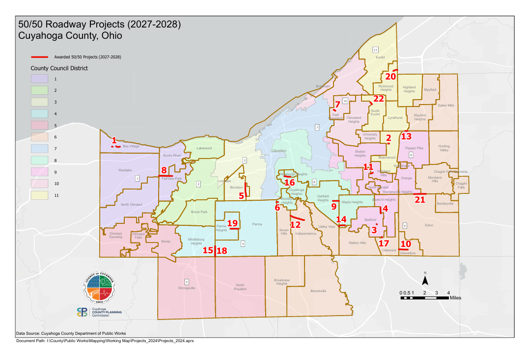 即時発送！Cn-rx02wd map 2017 MAP: Cuyahoga County is fixing 22 local roads through 2028 — see