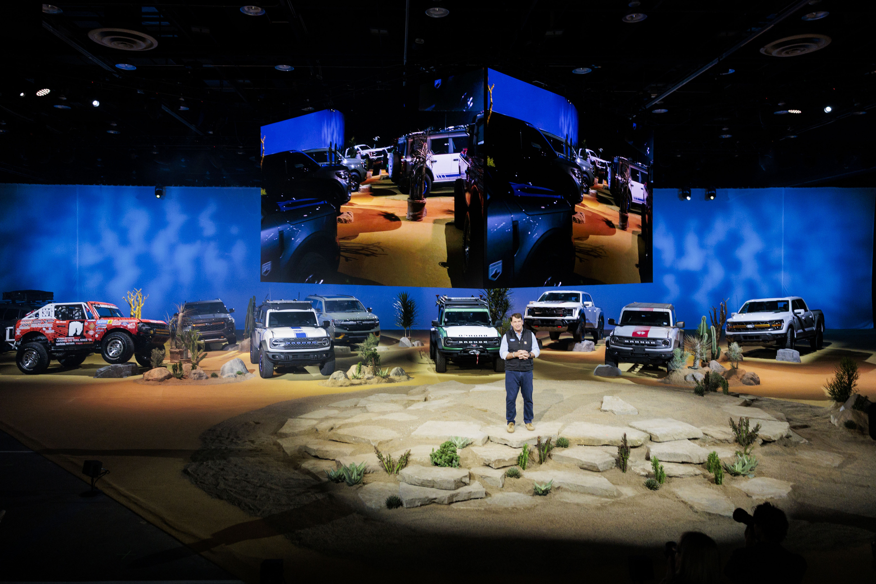 Ford CEO Jim Farley during a Ford Motor Company event ahead of the Detroit Auto Show at Huntinton Place in Detroit on Tuesday, Jan. 13 2026.