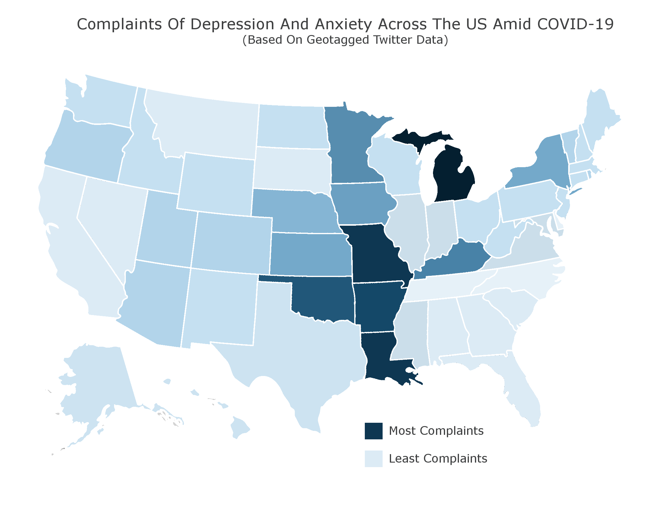 Michigan is No. 1 state for tweets about depression, anxiety during