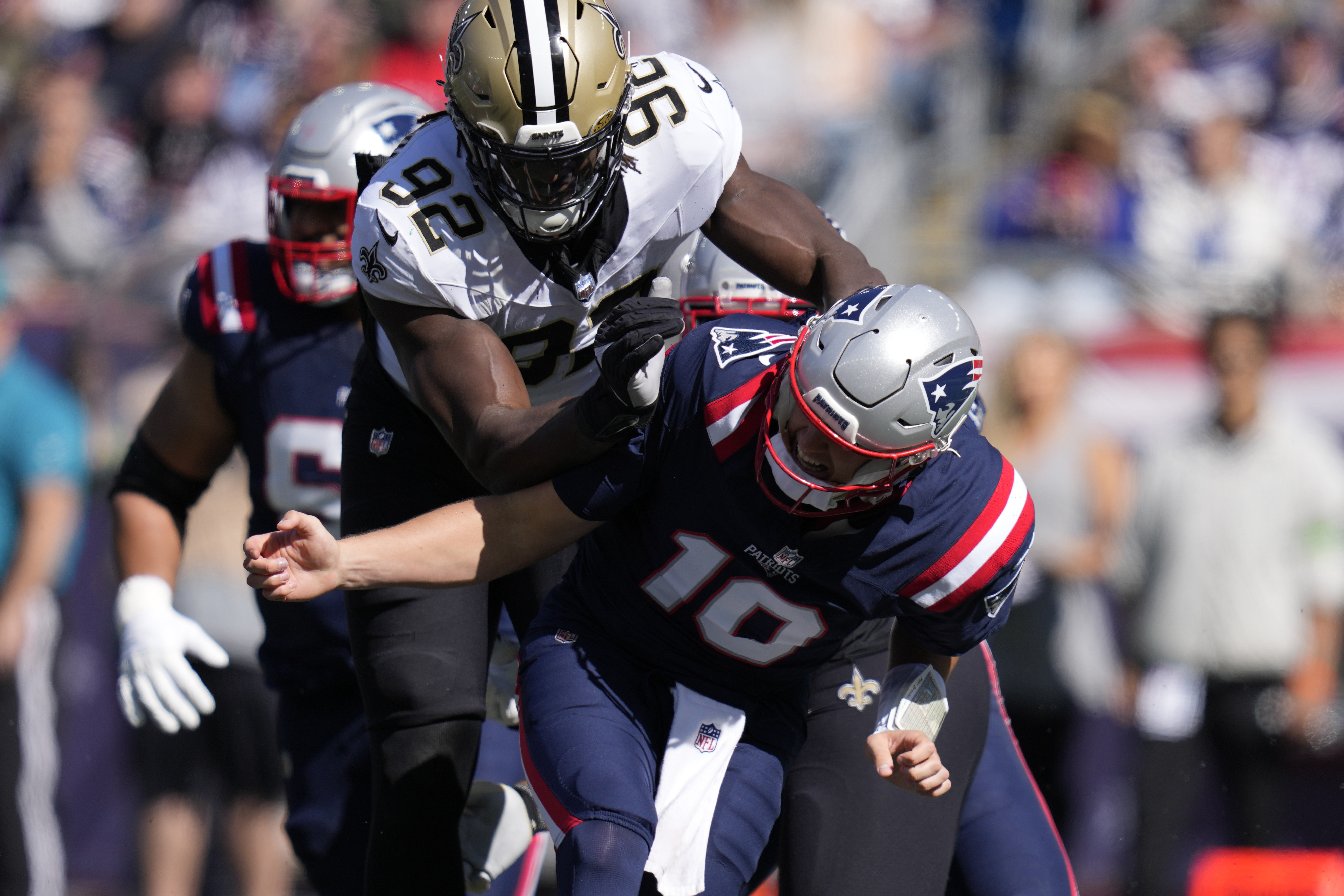 Two games in, the arrow points up for Patriots rookie guard Cole