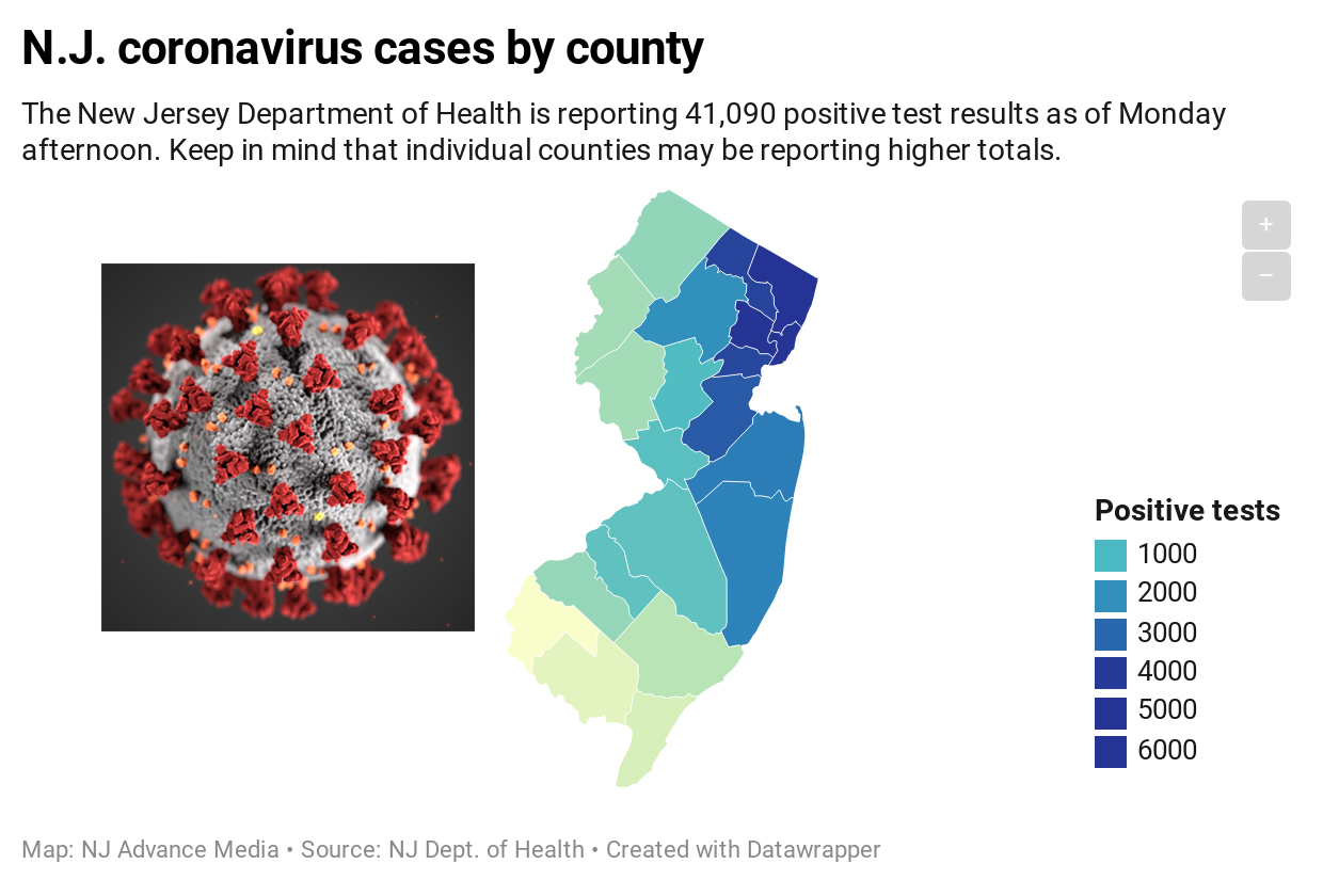 Where Is The Coronavirus In N J Latest Map Update On County By