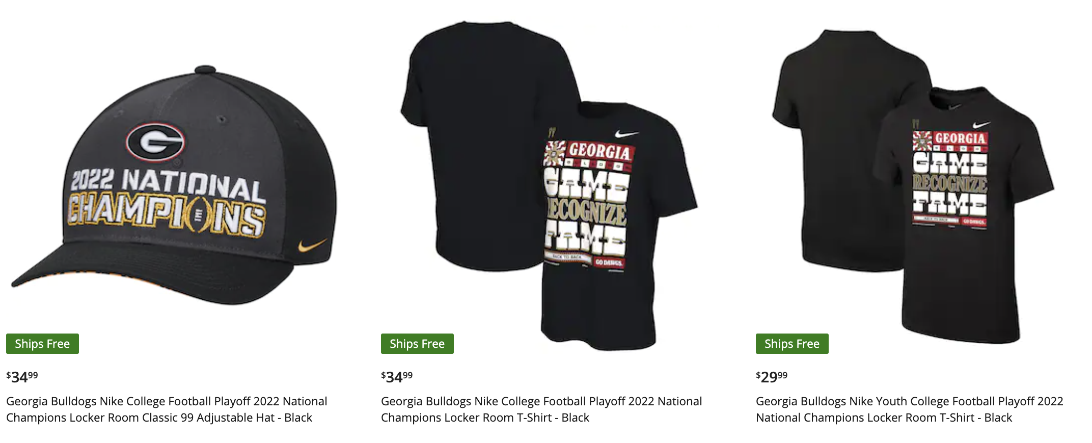 UGA Football national championship gear and apparel now on sale