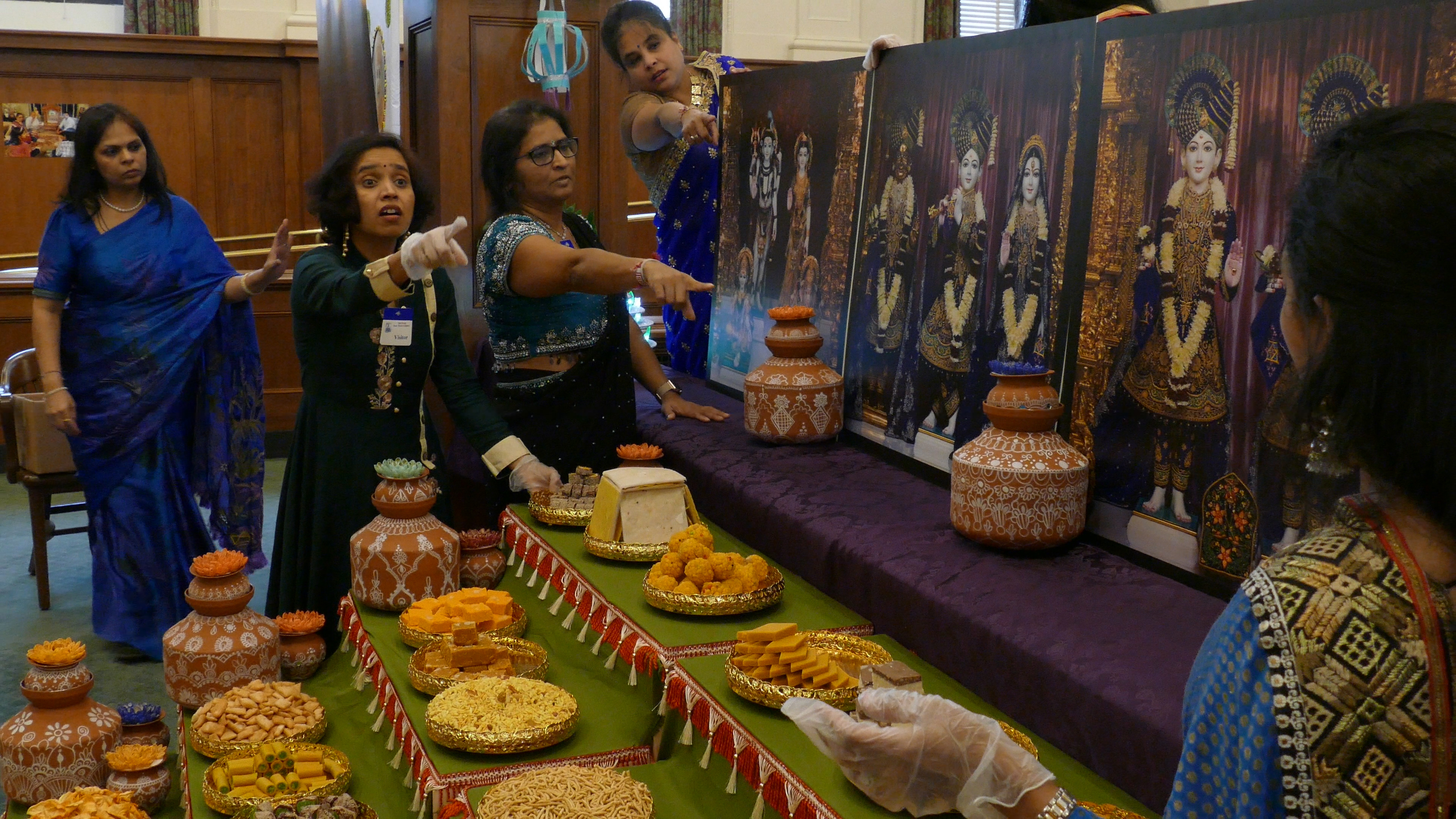 Thursday, November 7, 2019 -  Annakut (Mountain of Food) set up in NJ State House for Diwali. The annakut, one of the significant aspects of Diwali, is an annual offering to God to ask for a propserous and positive new year. The annakut was put up in the State House to honor the Diwali festival and celebrate  diversity in NJ, according to Darshan Patel, representative of BAPS Shri Swaminarayan Mandir, Robbinsville, which hosted the event.