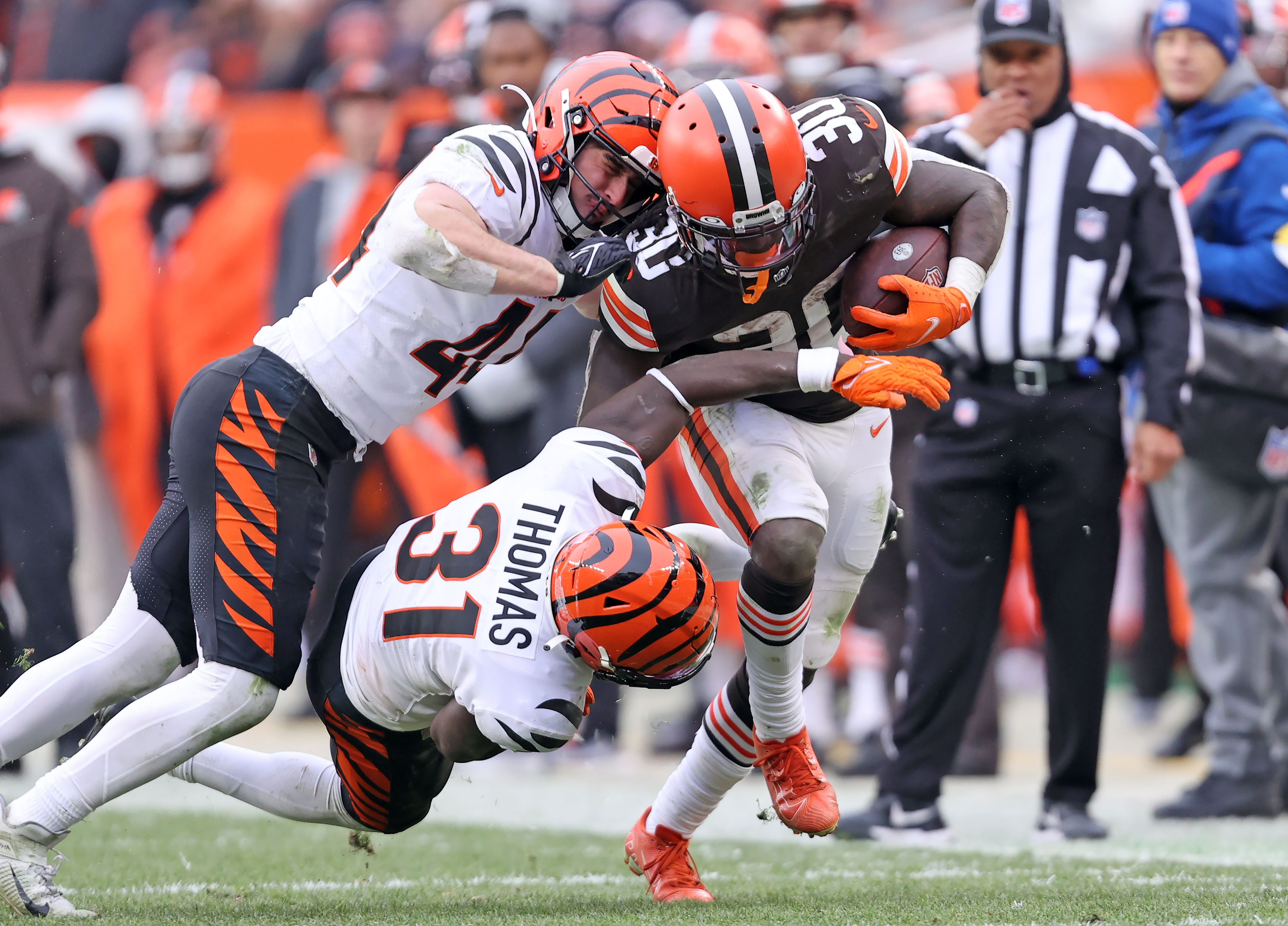 Cleveland Browns running back D'Ernest Johnson vs. Cincinnati Bengals,  January 9, 2022 