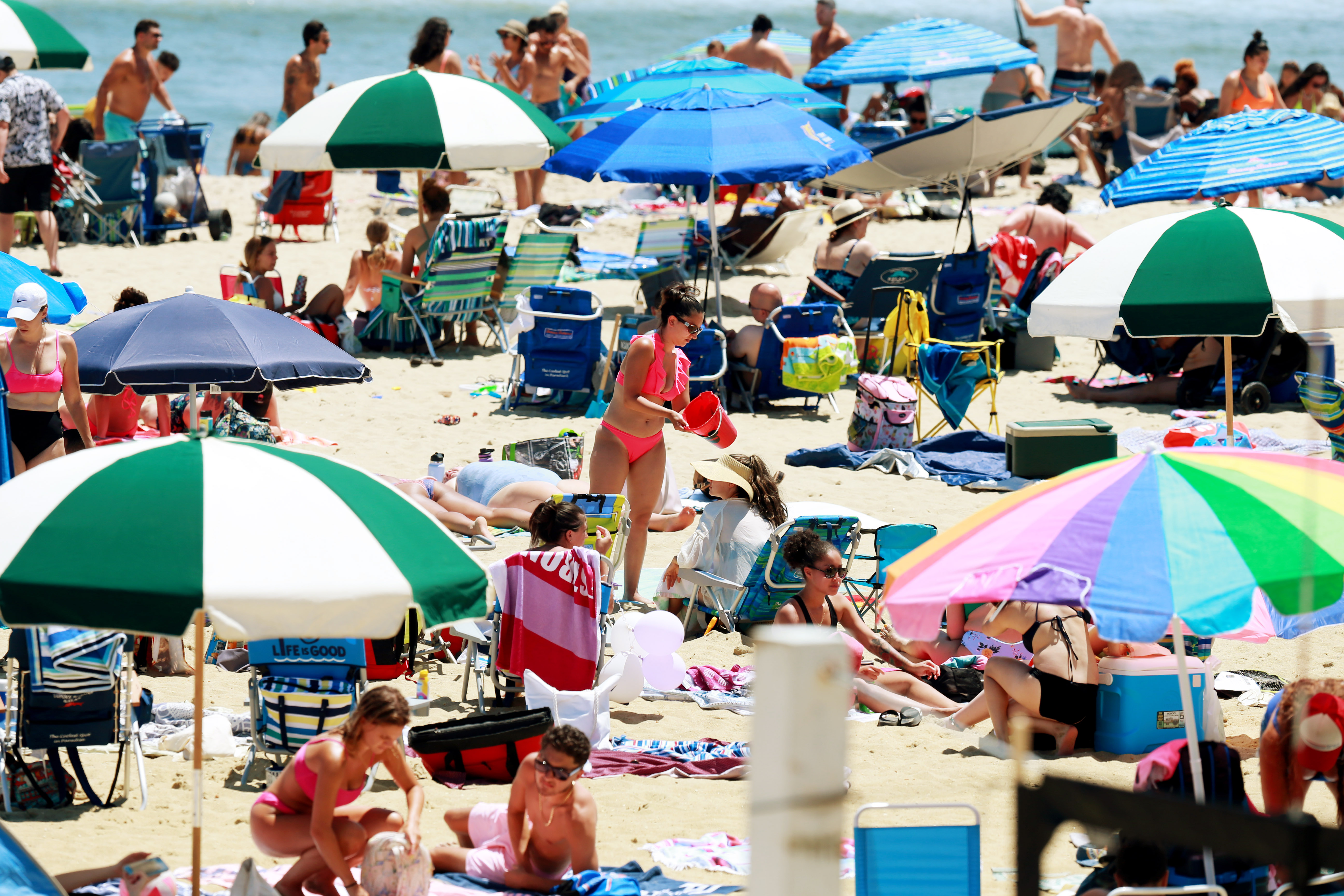The beach in Long Branch, N.J. on Sunday, July, 12, 2020 
