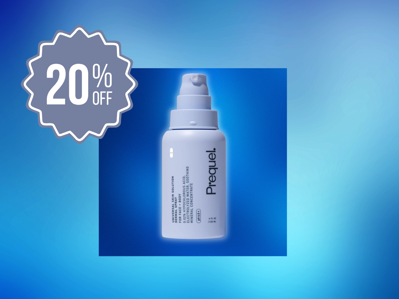 Amazon has Prequel's viral hypochlorous acid spray for 20% off