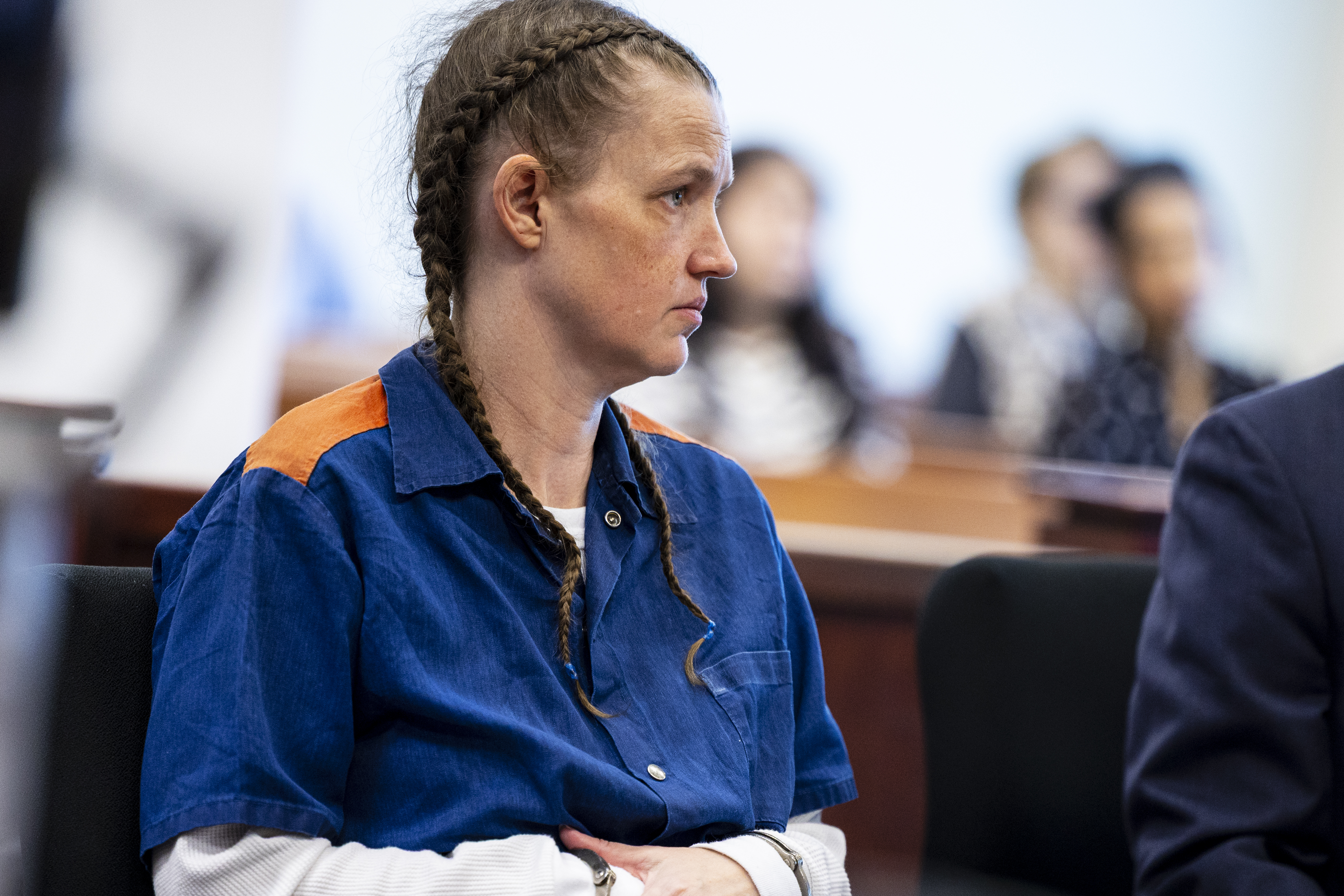 Shanda Vander Ark, the mother convicted of torturing her 15-year-old son to death, appears in court for a Ginther hearing seeking a new trial at Muskegon County Circuit Court in Muskegon, Mich. on Friday, March 20, 2026. Vander Ark’s defense claims she was in a “catatonic state” throughout her trial that featured disturbing testimony of how she inflicted cruel punishments on her son, Timothy Ferguson, leading to the boy’s death. She is currently serving life in prison without parole.
