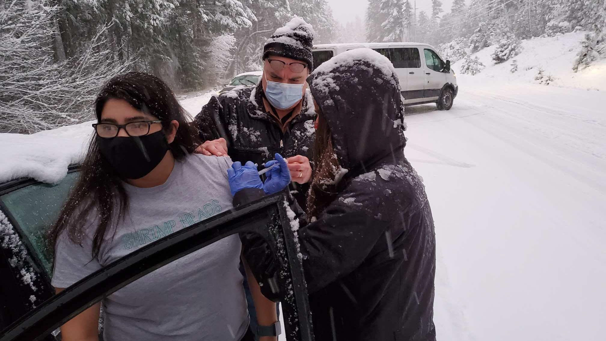 Yes, snowbound six who got surprise coronavirus vaccine shots will get