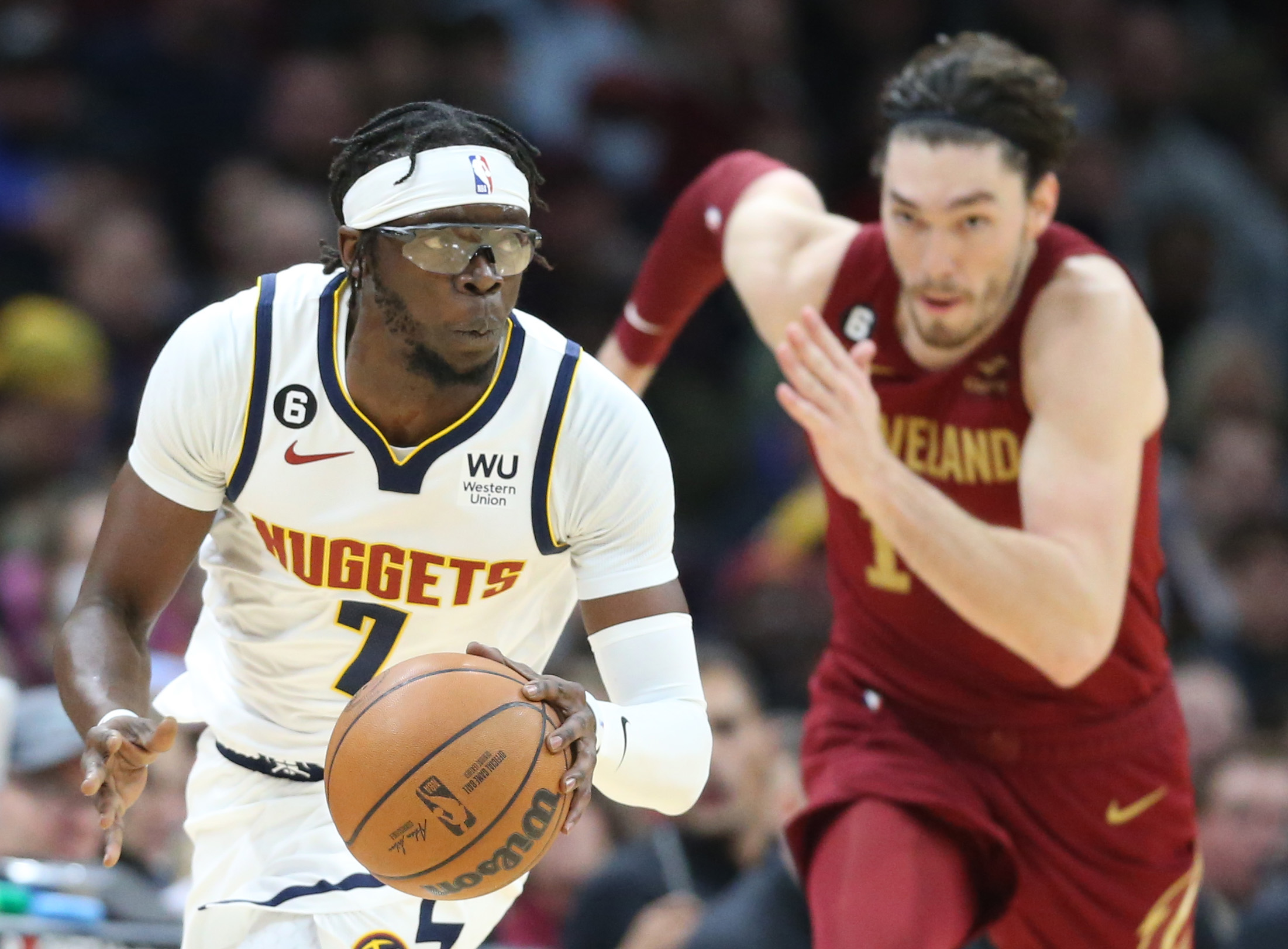 Denver Nuggets guard Reggie Jackson (7) in the second half of an