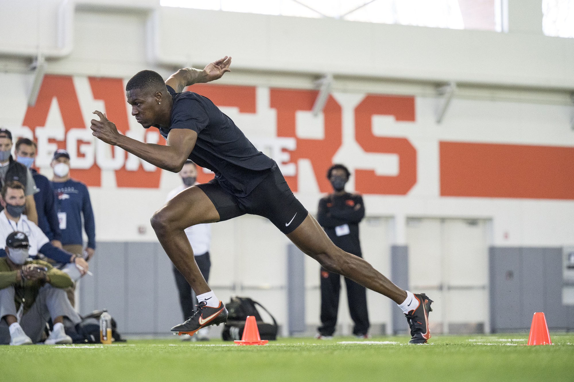 Isaiah Dunn and Nahshon Wright at Oregon State pro day