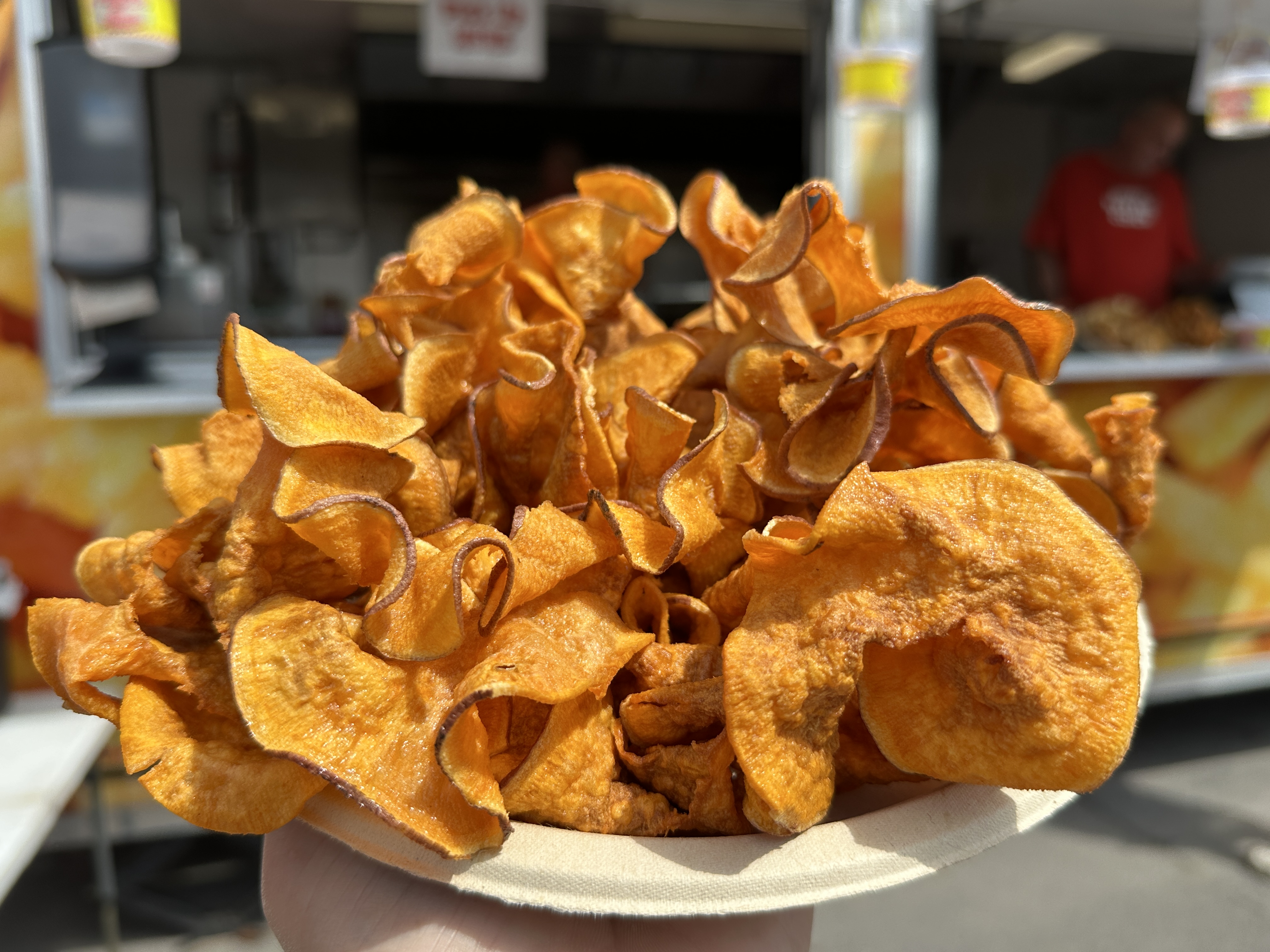 The Spud Shack at the 2023 NYS Fair. Hand cut sweet potato ribbon fries. Sunny Hernandez | ahernandez@nyup.com