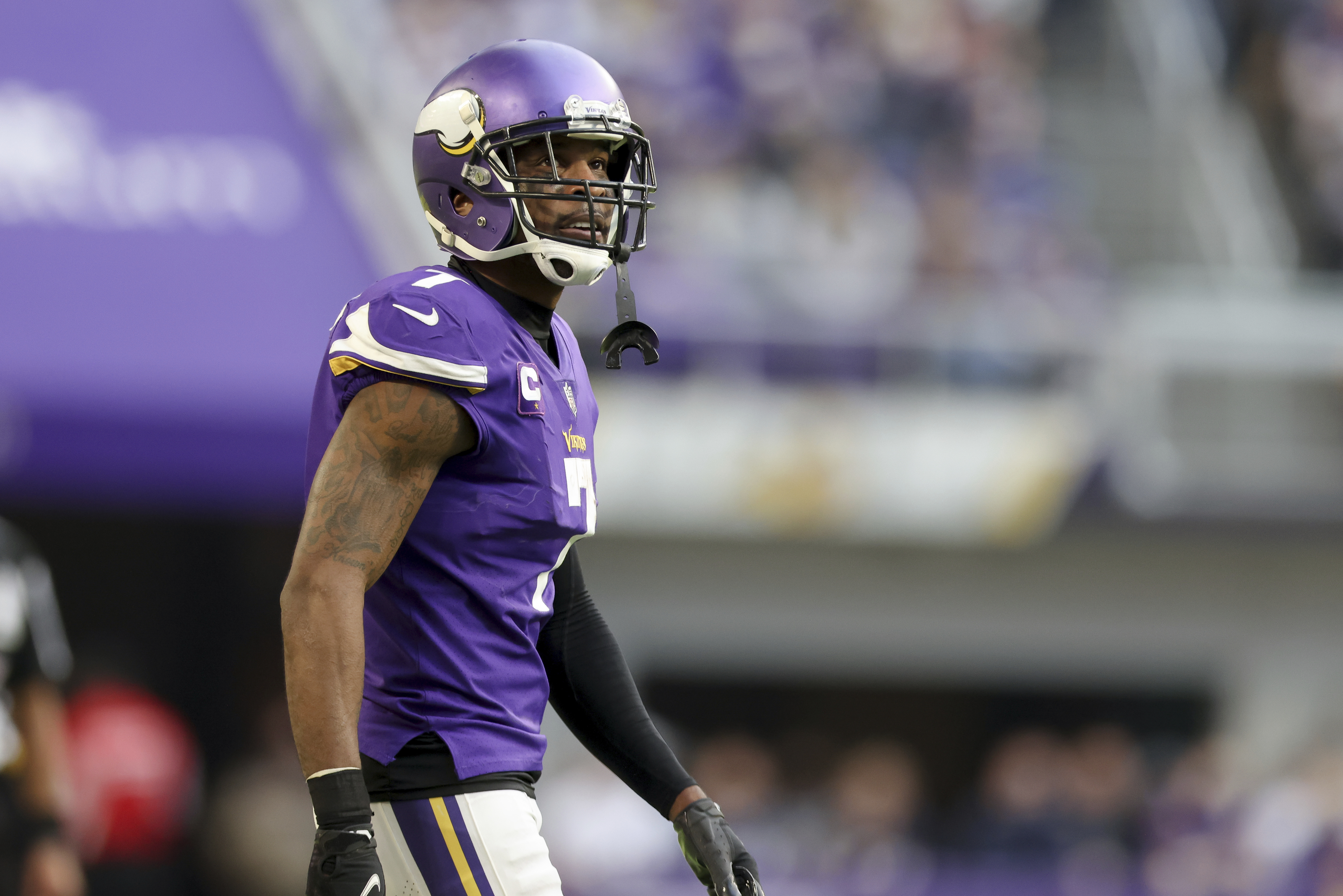 Minnesota Vikings cornerback Patrick Peterson (7) in action during