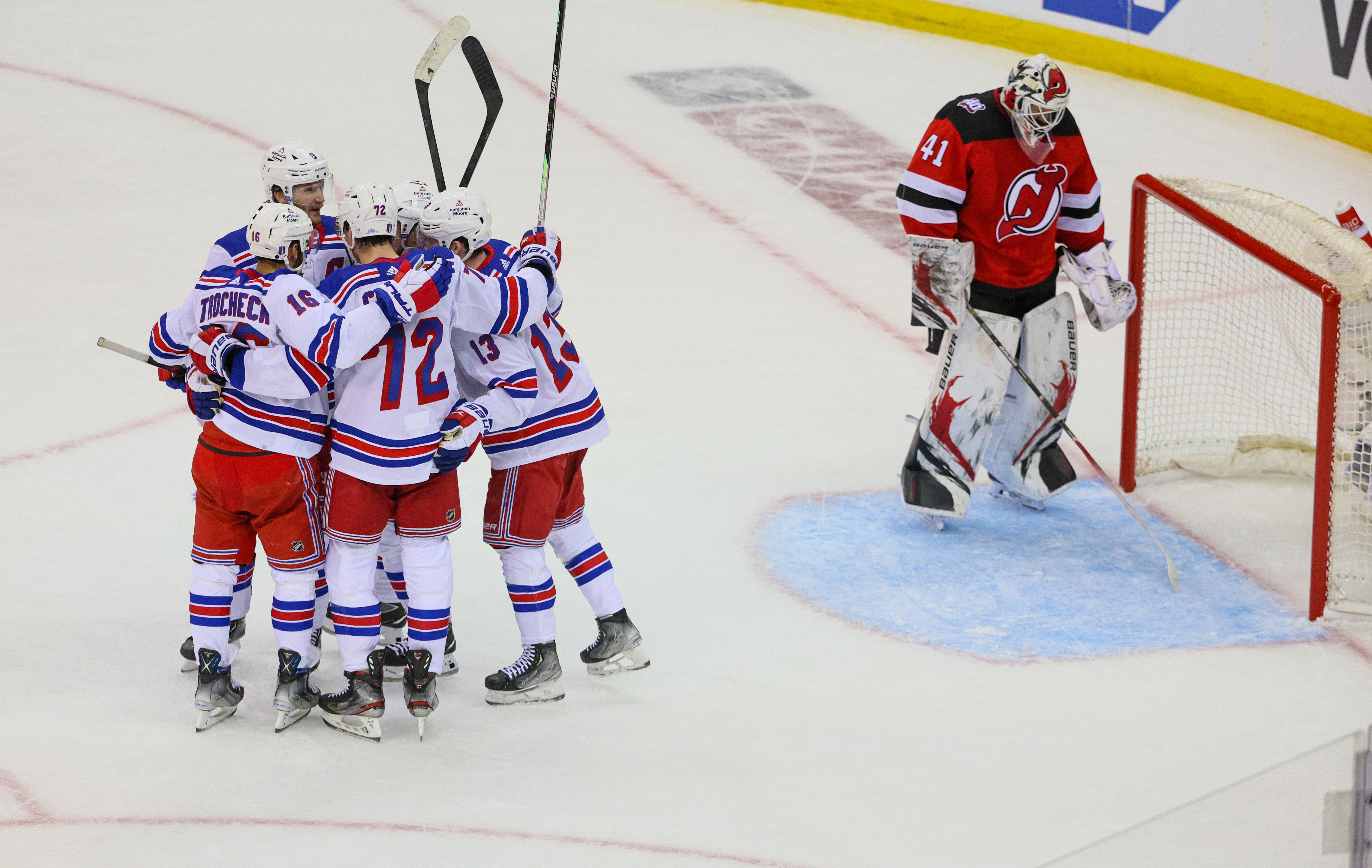 New York Rangers get a statement win in game one over the Devils