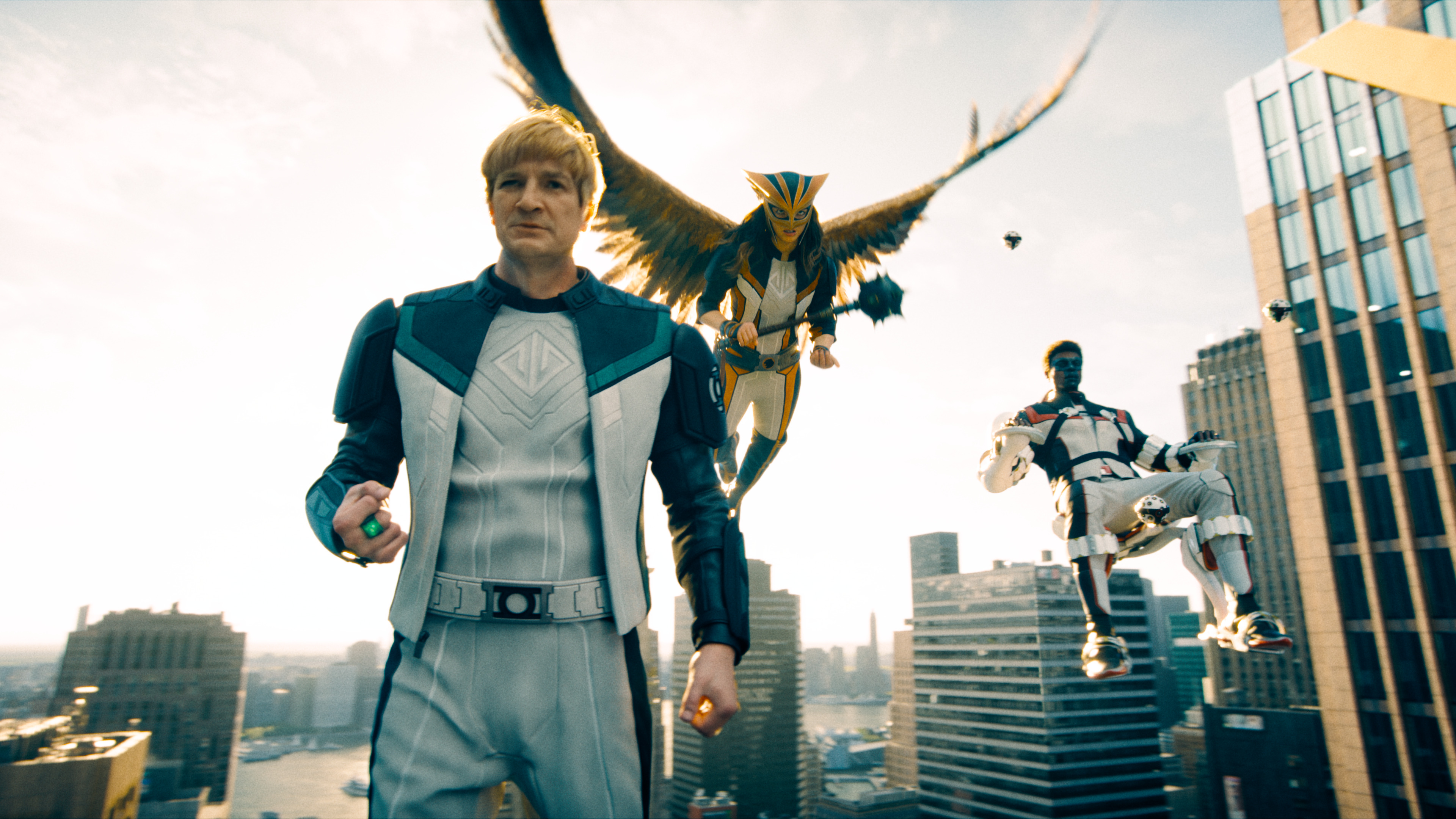 Isabela Merced Hawkgirl on set