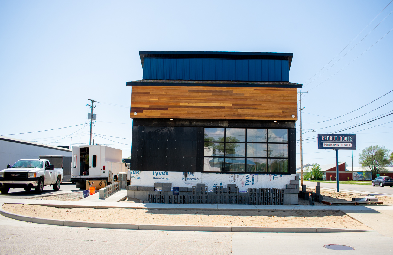 Exteriors of the Redbud Roots Provisioning Center