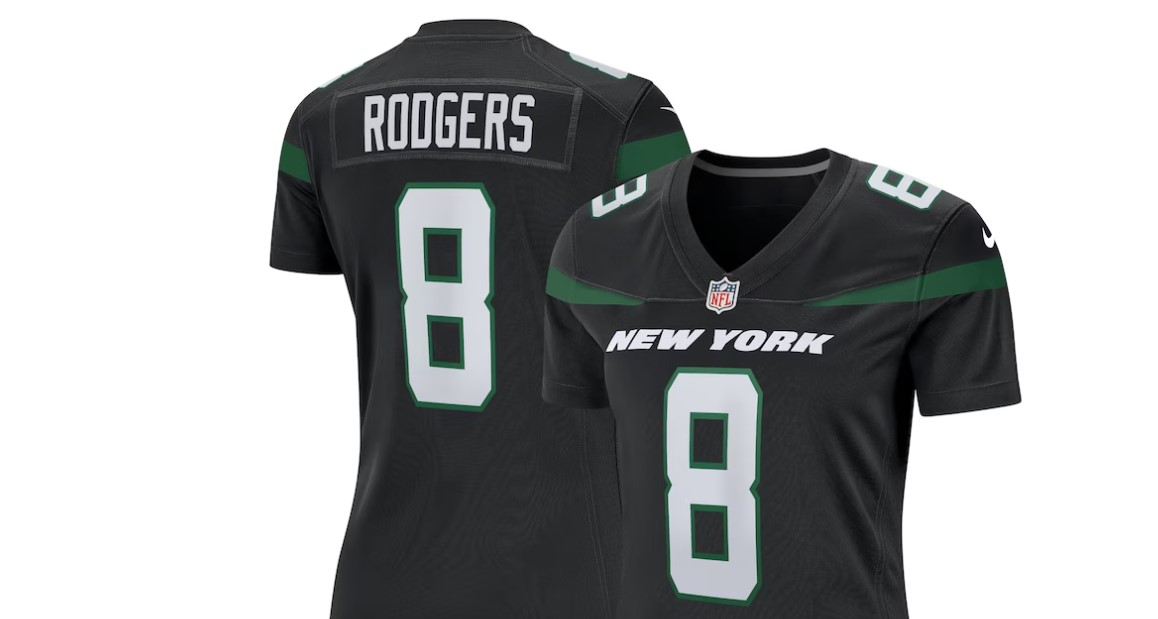 Aaron Rodgers New York Jets Nike Player Name & Number T-Shirt - Black