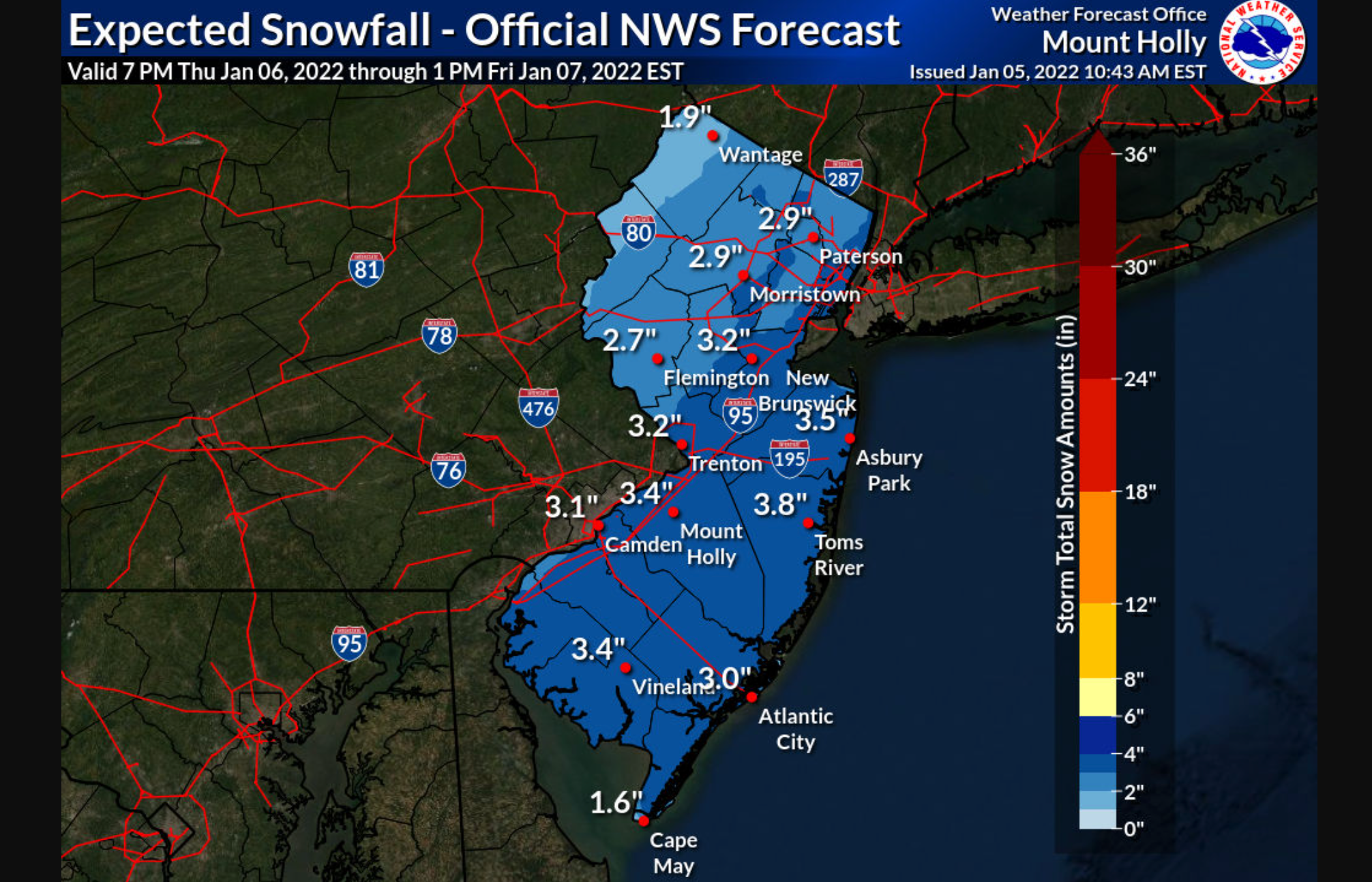 N J Weather Snow Forecast For Friday Updated With 2 4 Inches For Much Of State Latest On Timing Nj Com